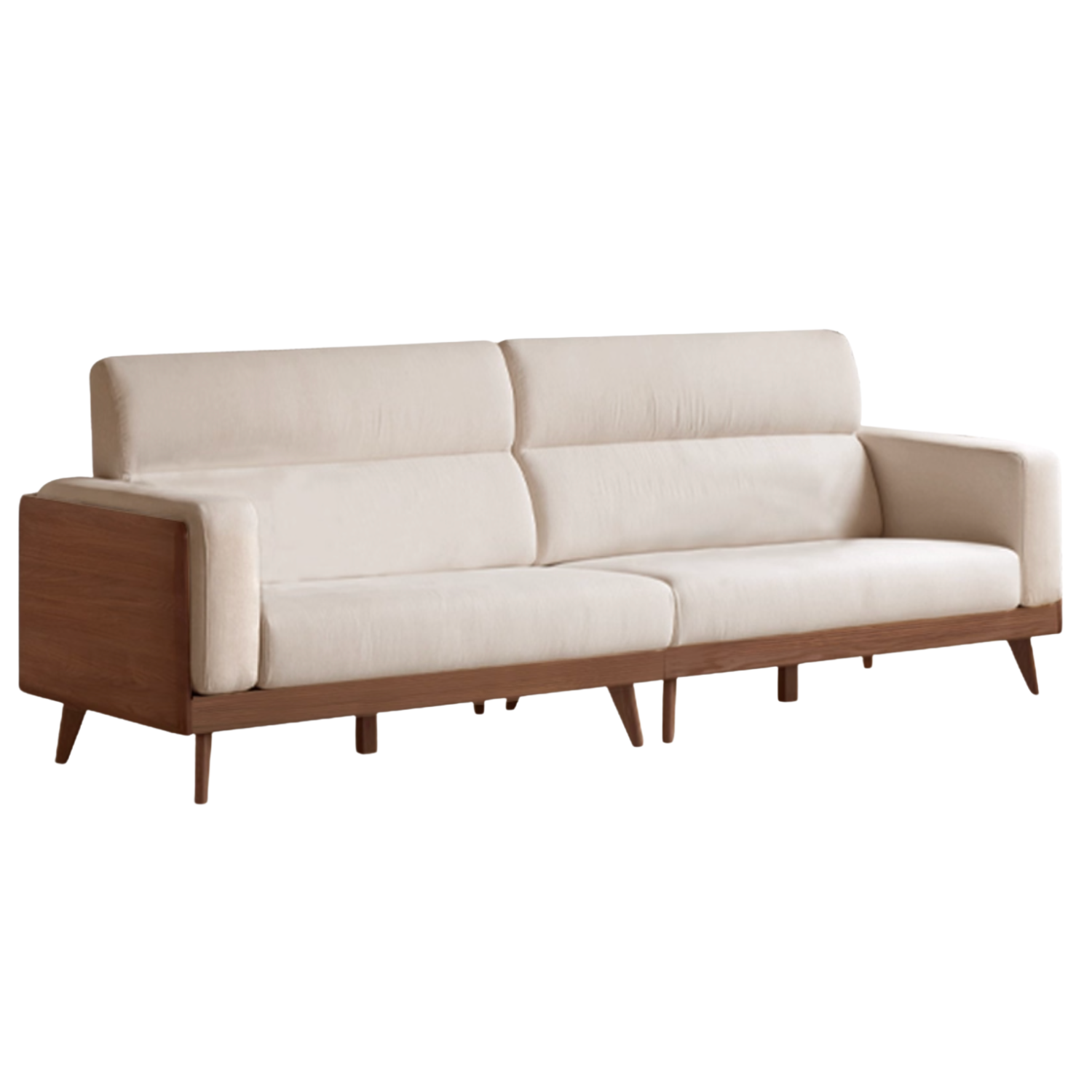 Black Walnut, Oak, Ash Solid Wood fabric sofa high back