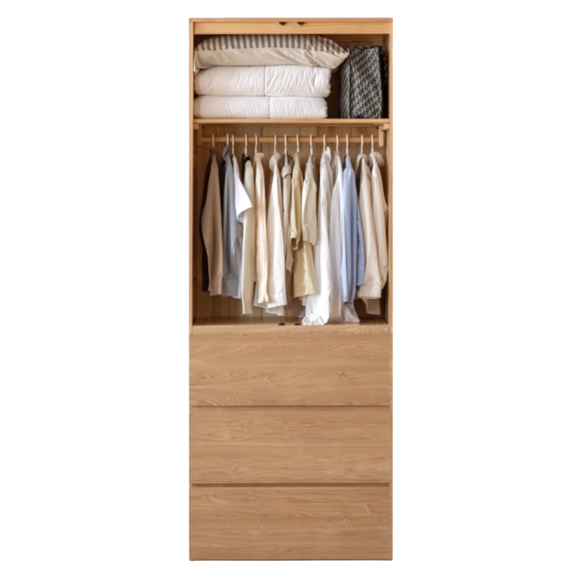 Oak, Ash Solid Wood Sectional Wardrobe.