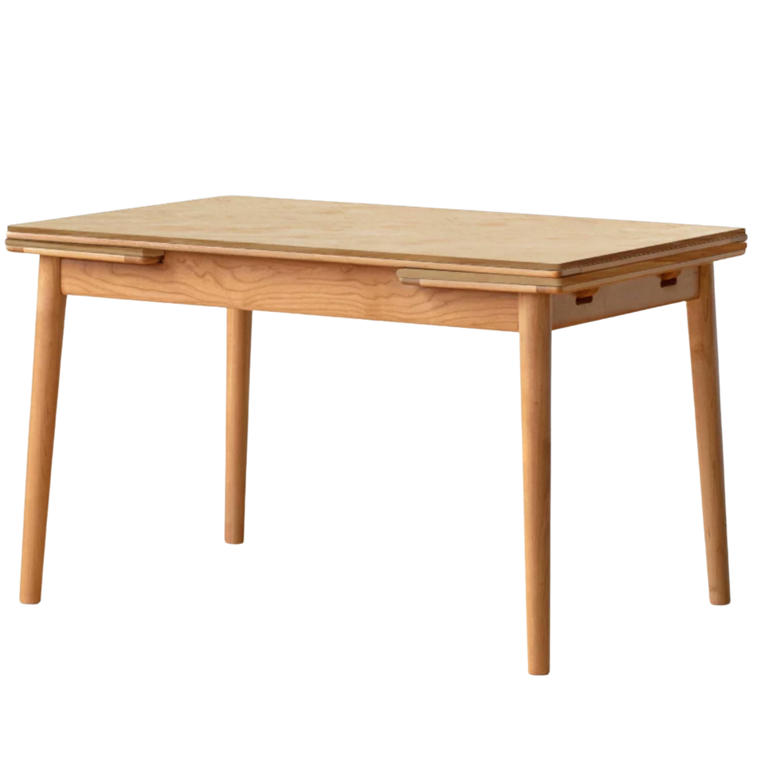 Cherry, Oak Solid Wood Extendable Slab Dining Table