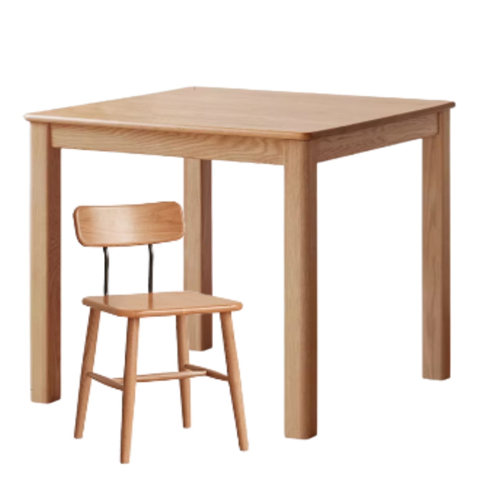 Oak solid wood square modern dining table