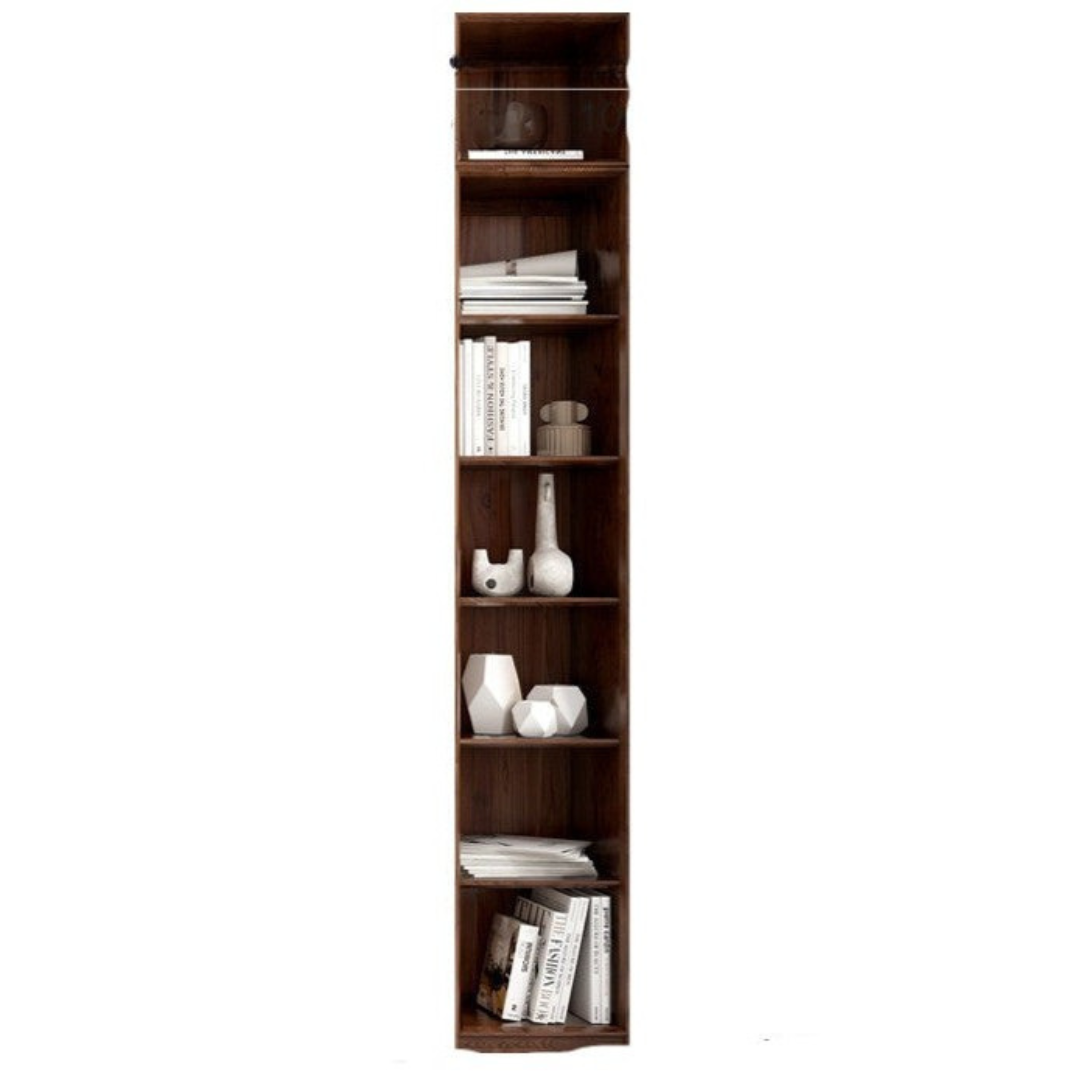 Oak Solid Wood Dust-Proof Glass Door Wall Floor-to-ceiling Bookshelf