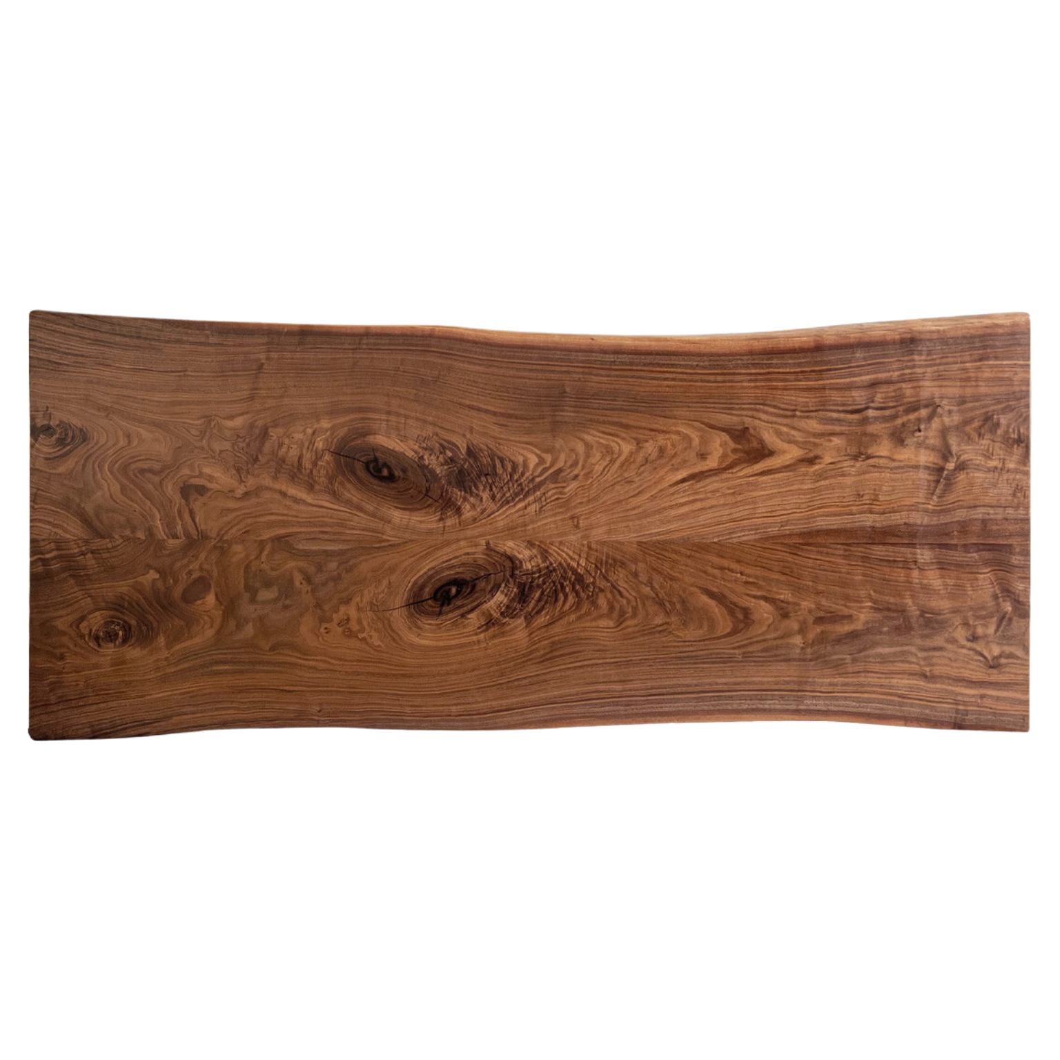 Black walnut solid wood natural edge large board dining table,