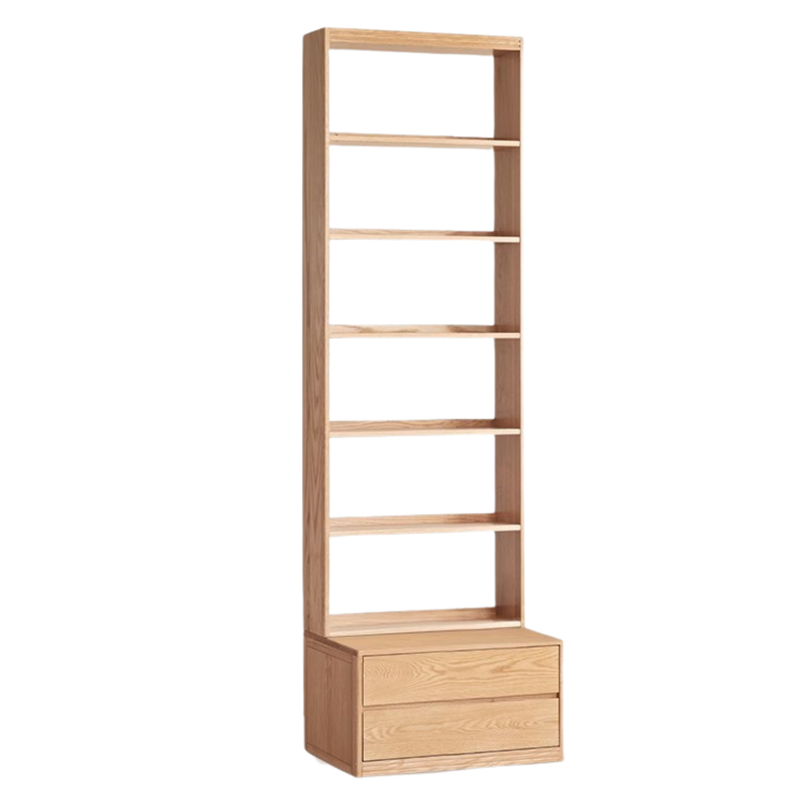 Oak Solid Wood Wall-To-Wall With Seat Combined Bookshelf<