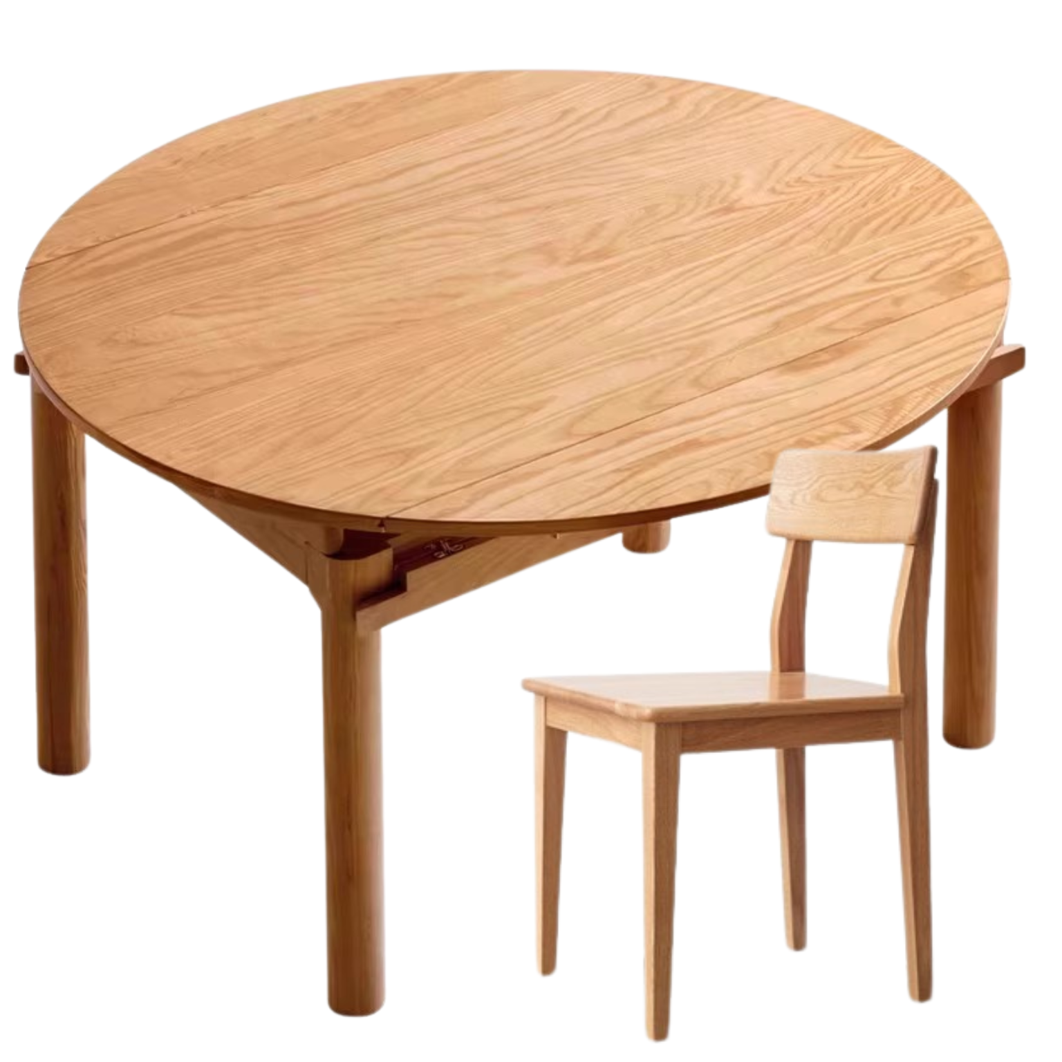 Ash, Cherry wood, oak solid wood folding dining table