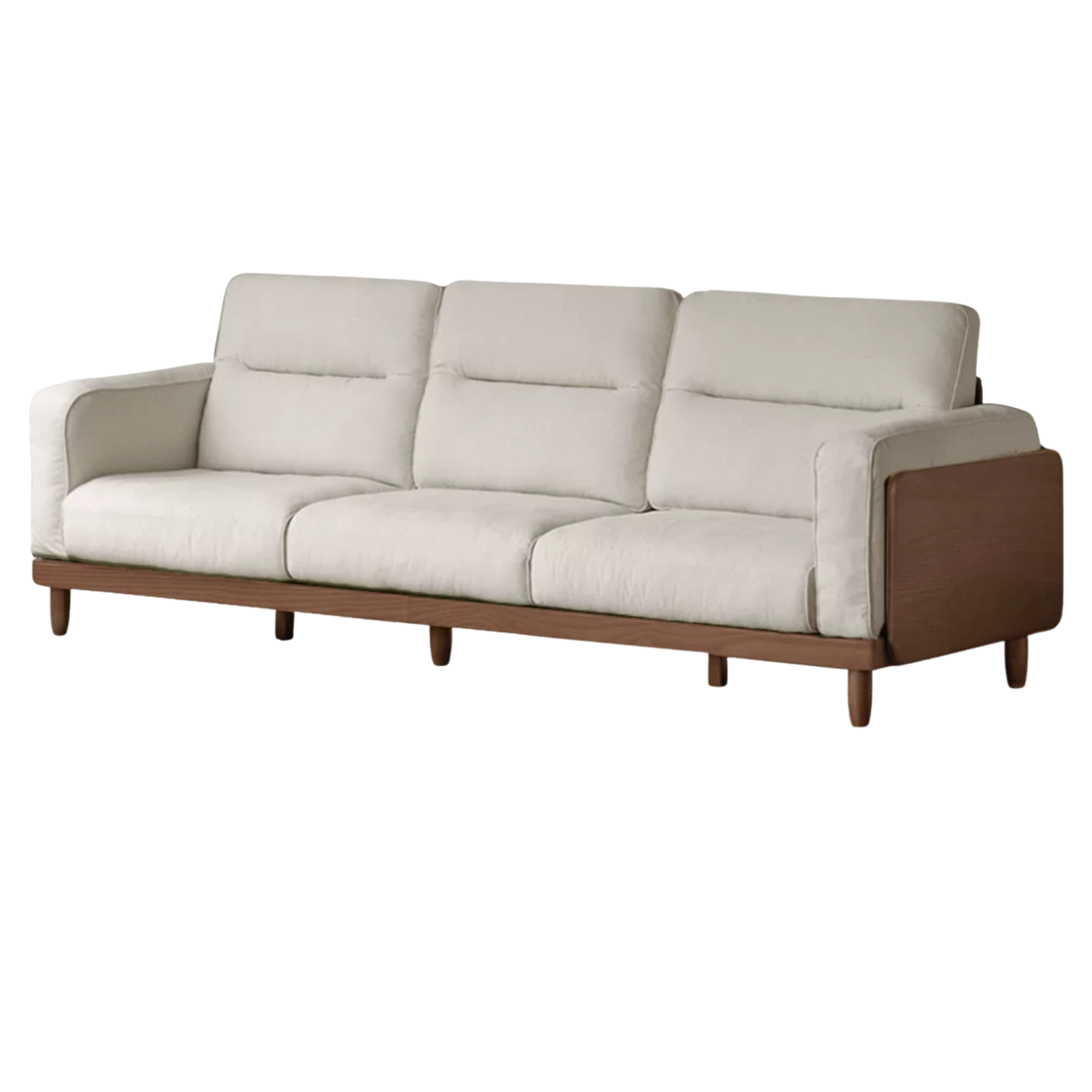 Sandalwood, Rosewood, Ash Solid Wood Genuine Leather, fabric High-Back Sofa