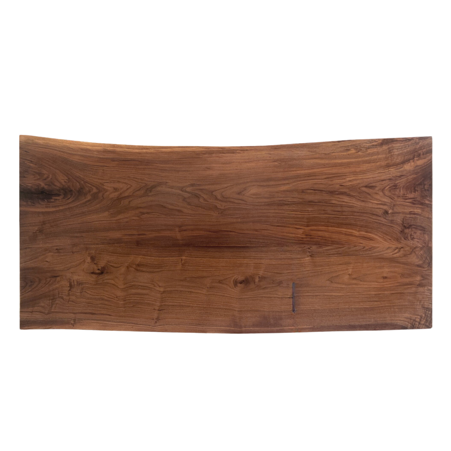 Black walnut solid wood natural edge large board dining table,