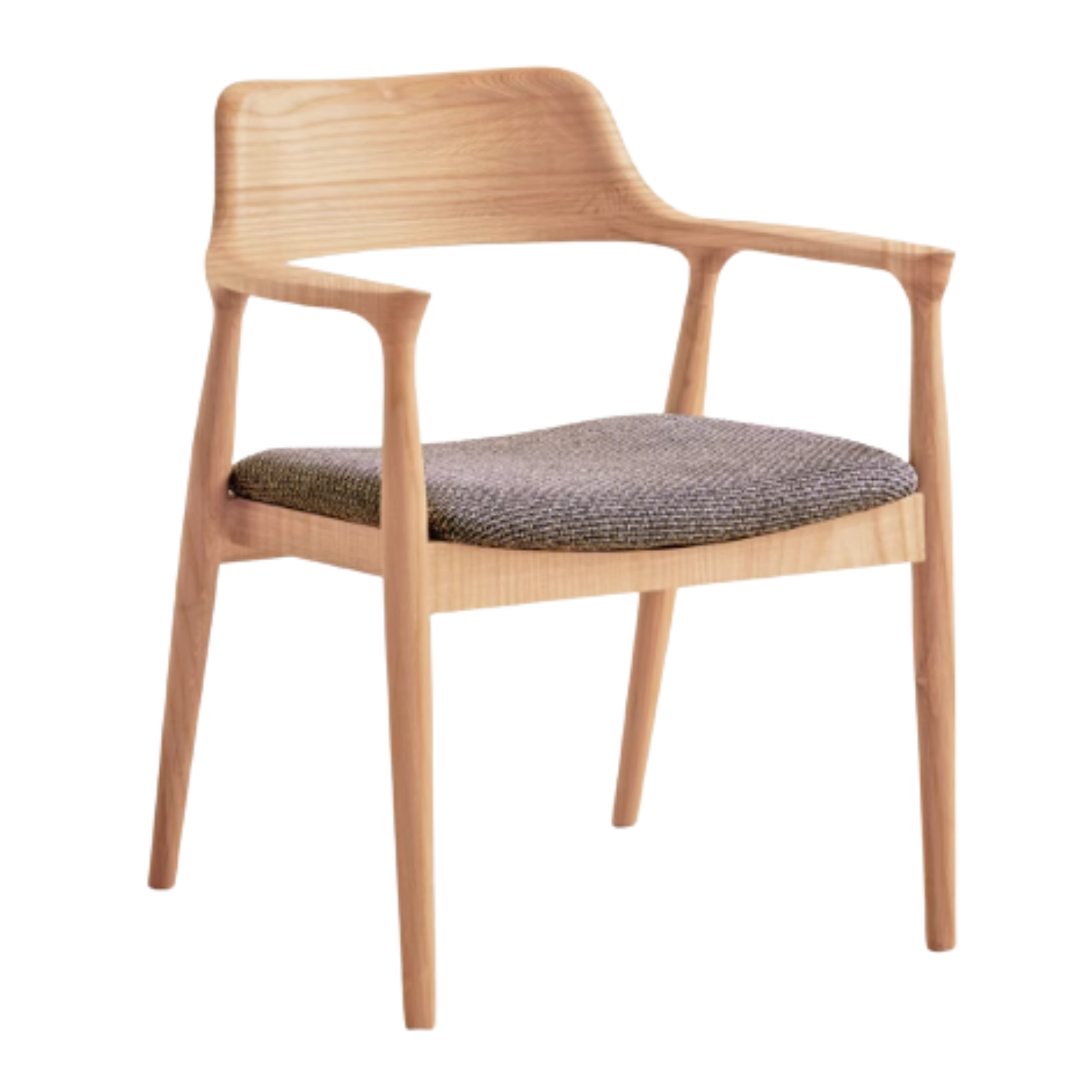 Ash Solid Wood Elegant Armchair: