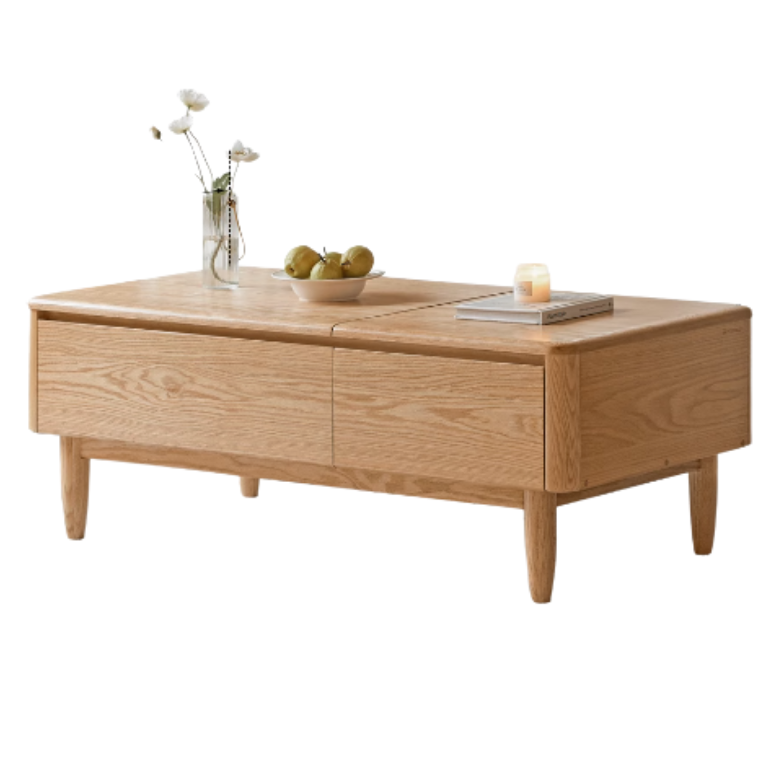 Oak solid wood Lifting Coffee Table