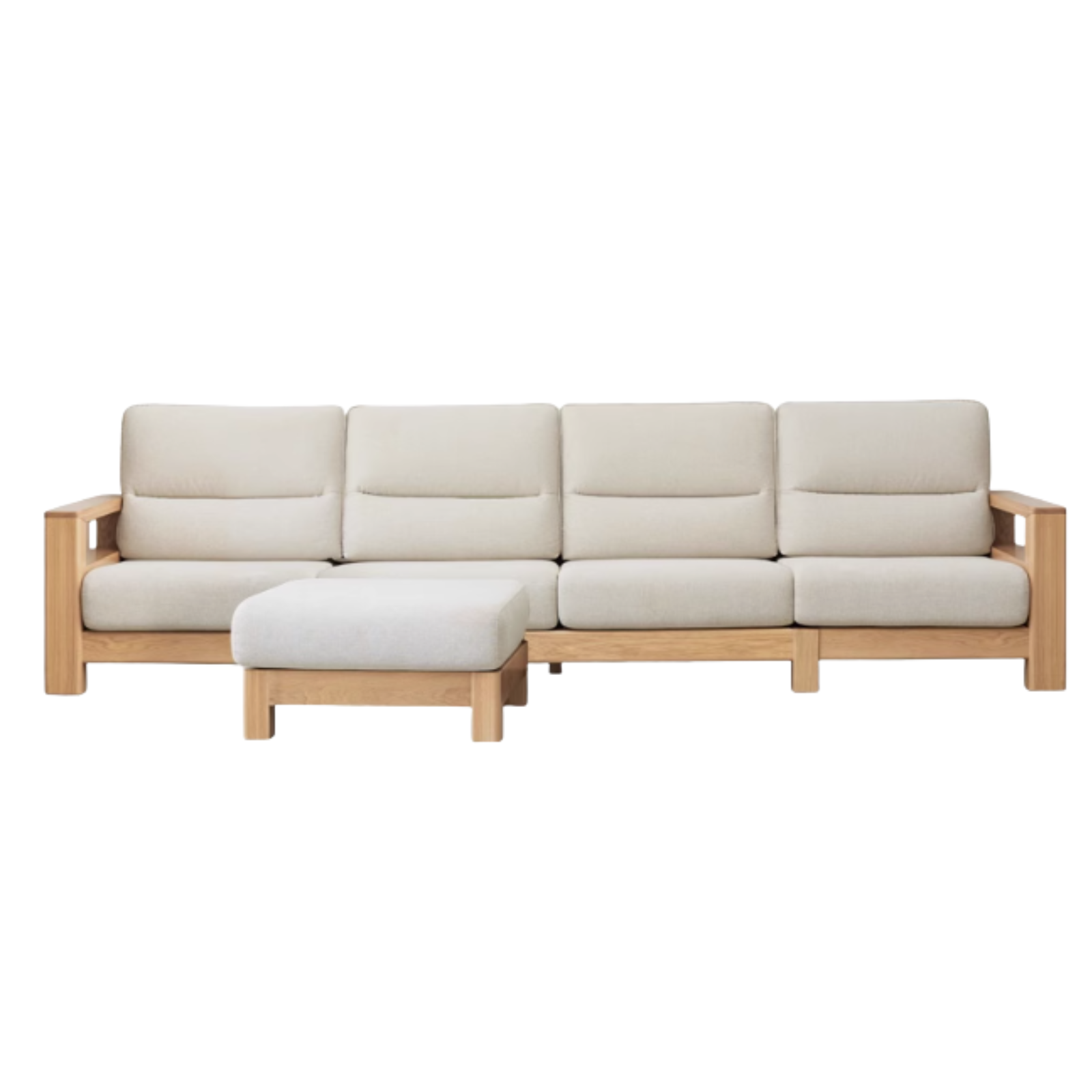 Ash Solid Wood Corner Sofa