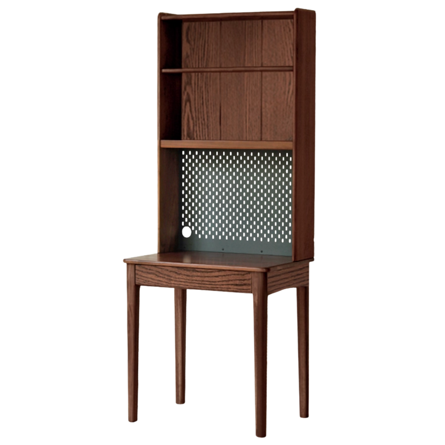 Black Walnut, Oak, Ash Solid Wood Desk Bookshelf