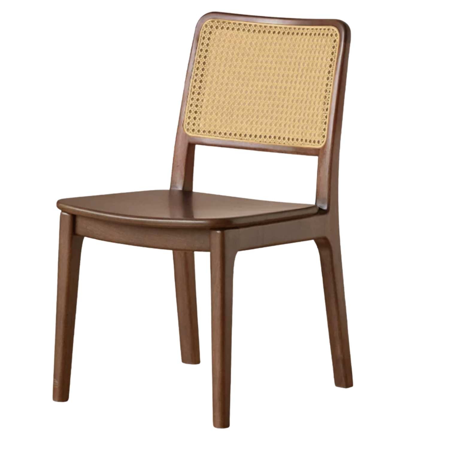 Set 4 pcs Oak, Beech, Rosewood, Sandalwood Solid Wood Retro Rattan Chair