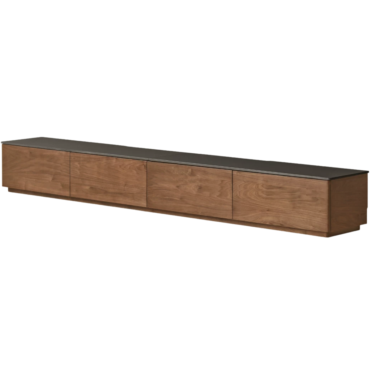 Black Walnut, Sandalwood Solid Wood Extra Long Modular TV Console