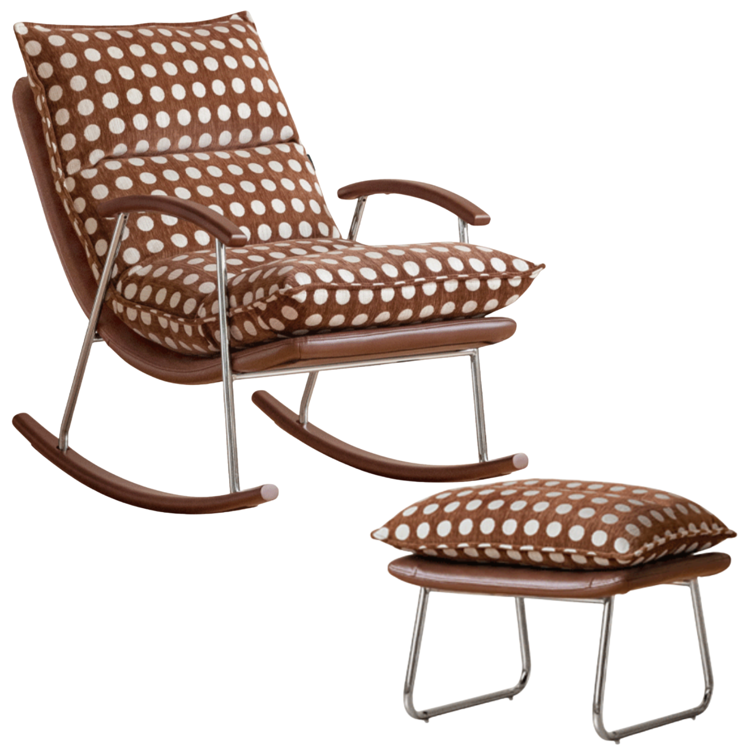Fabric medieval style rocking chair