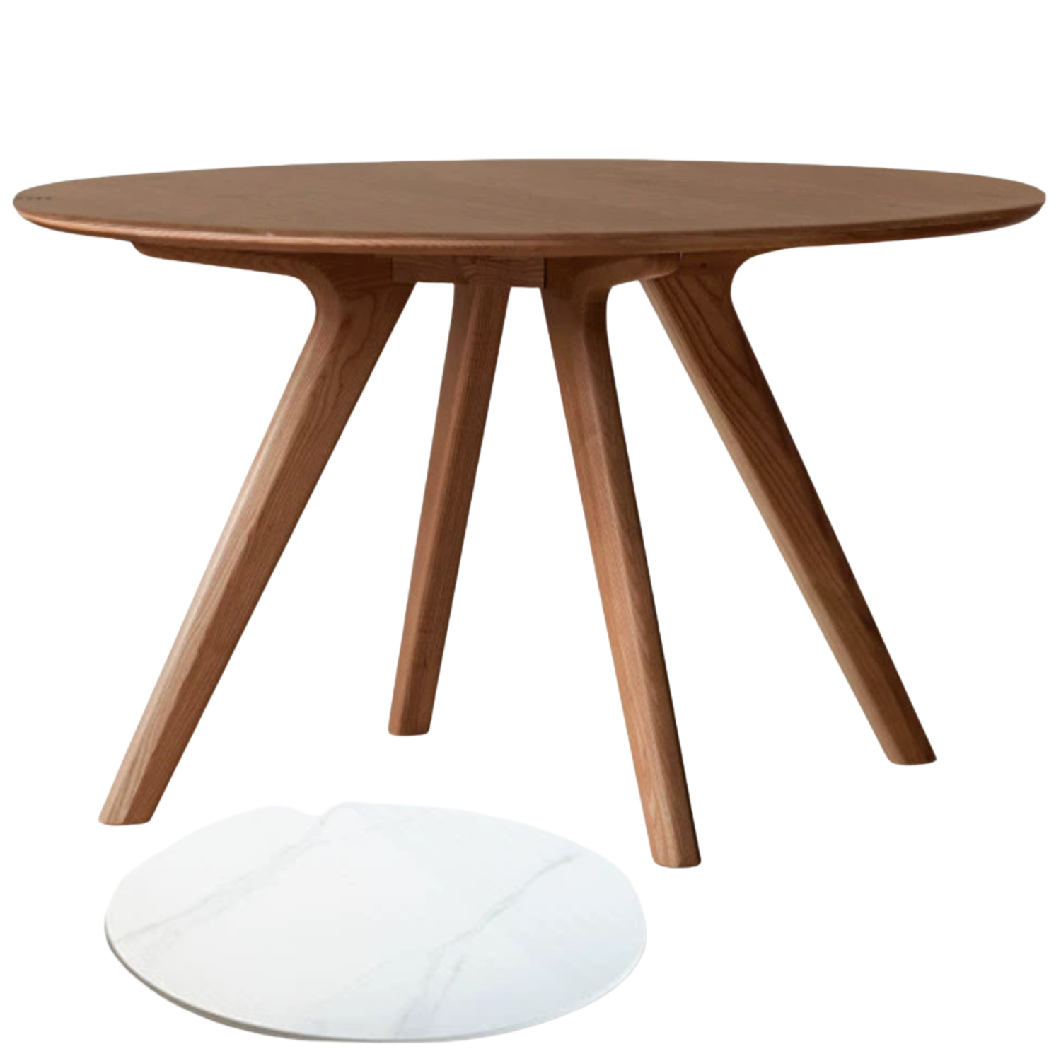 Ash Solid Wood Modern Rock Round Table.