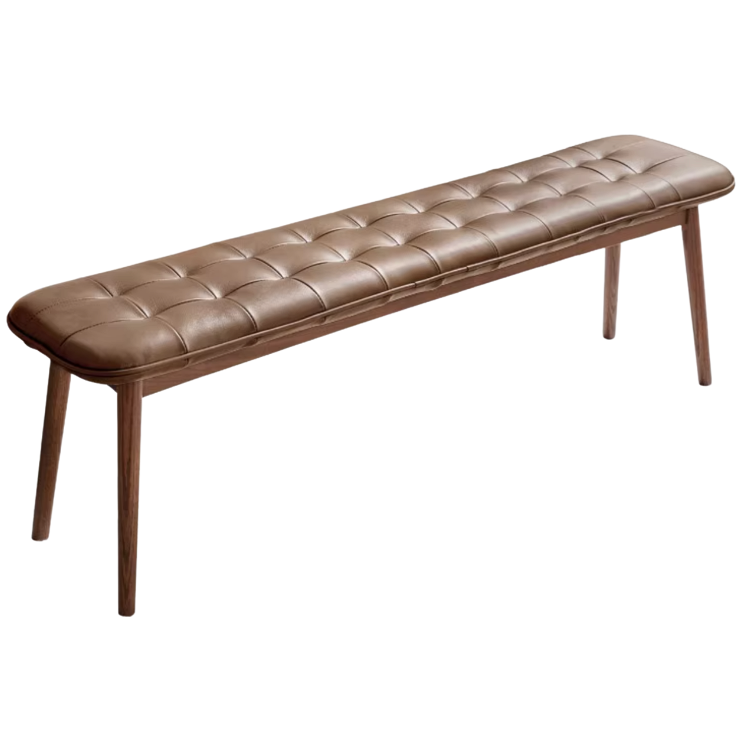 Oak, Ash Solid Wood Premium Genuine Leather Bench
