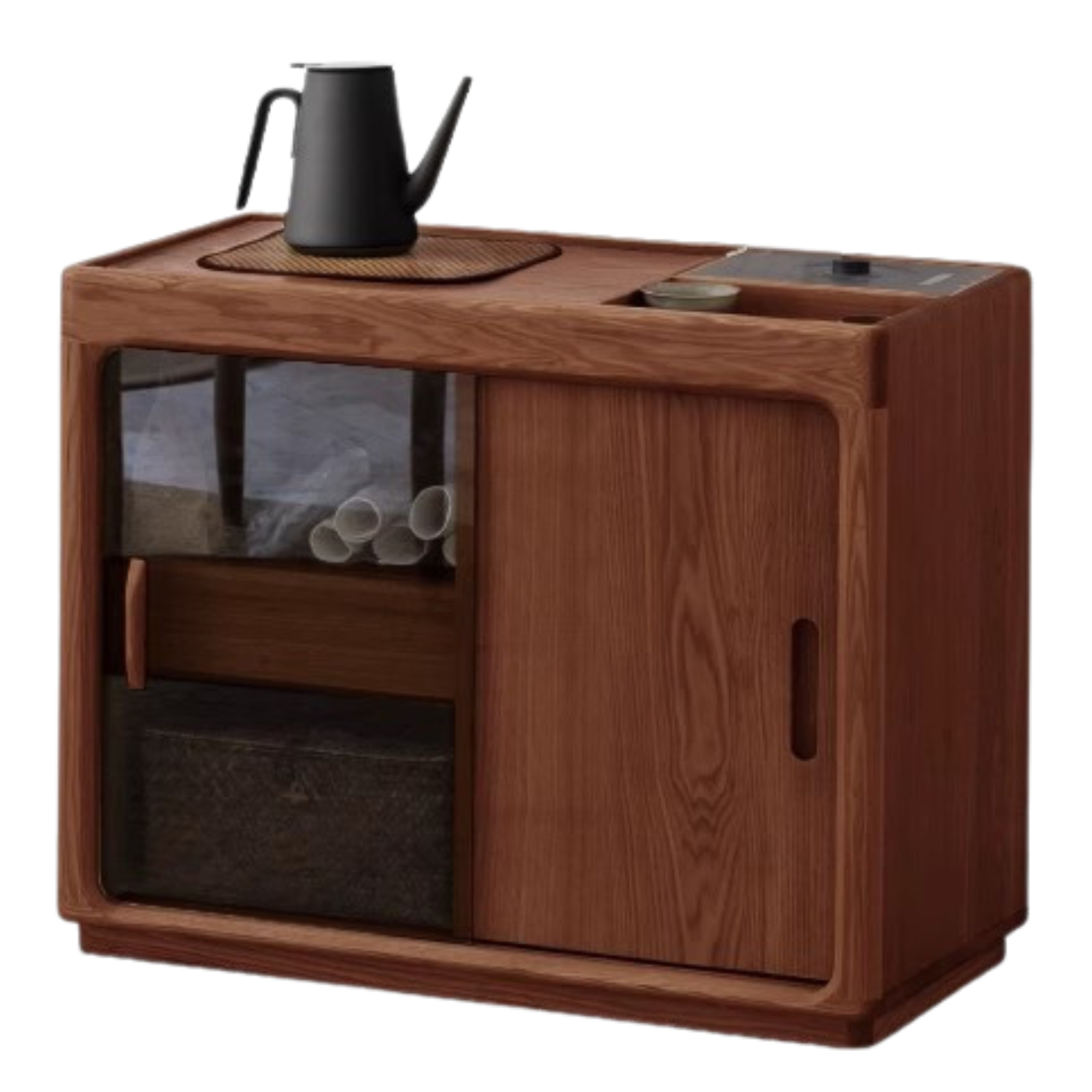 Oak, Ash Solid Wood Tea Maker Integrated Tea Table