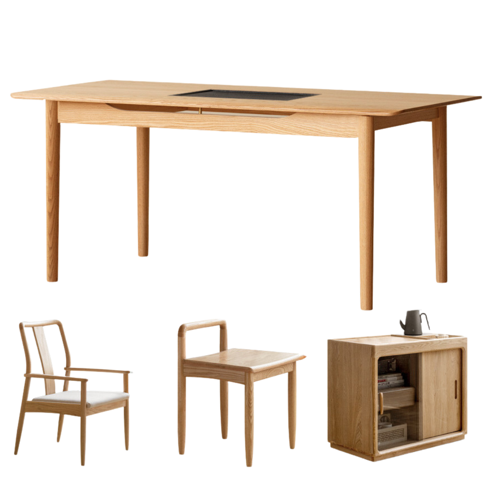 Oak solid wood modern tea table