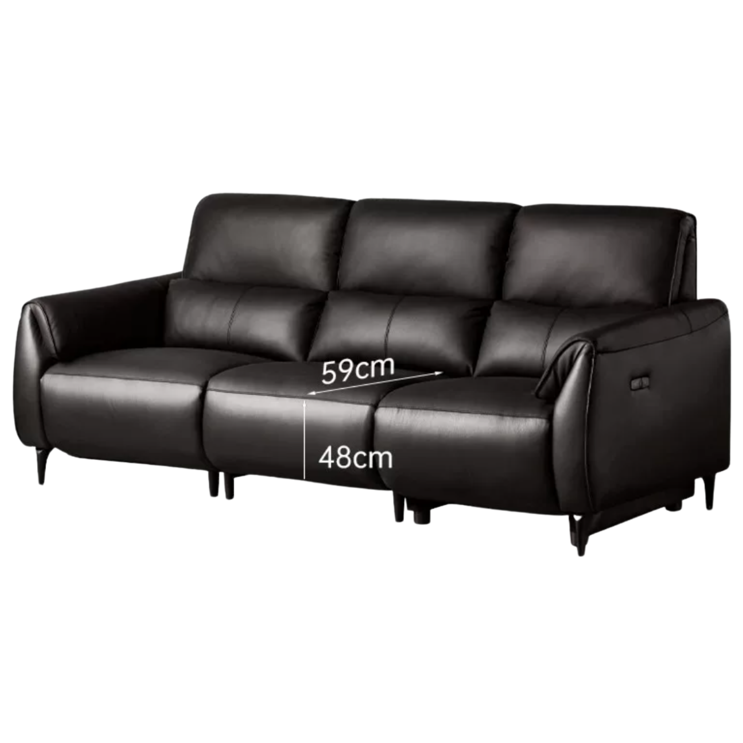 Zero-Wall Genuine Leather Electric Reclining Sofa