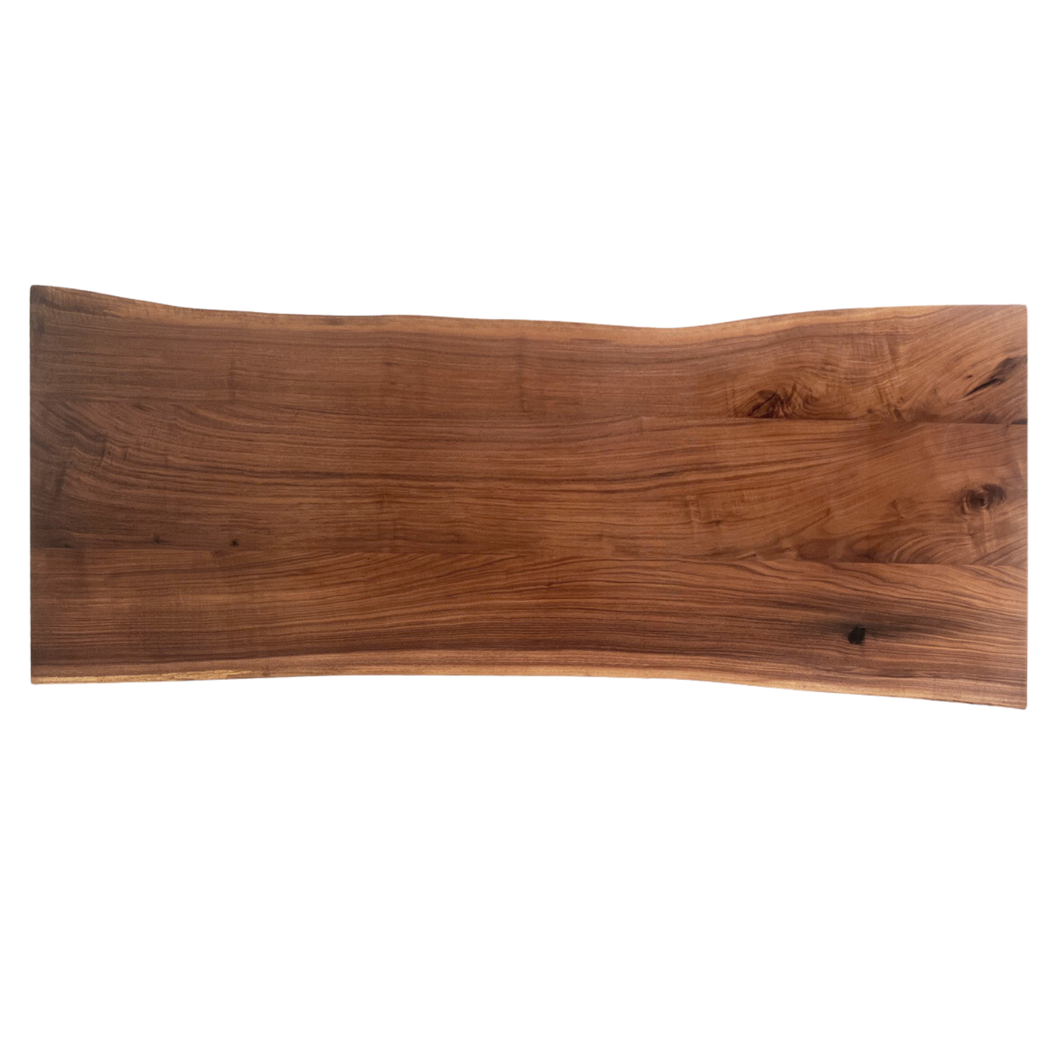 Black walnut solid wood natural edge large board dining table,