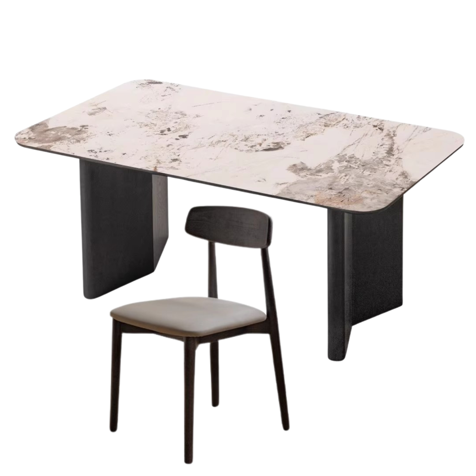 Oak Solid wood slate Italian dining table ,