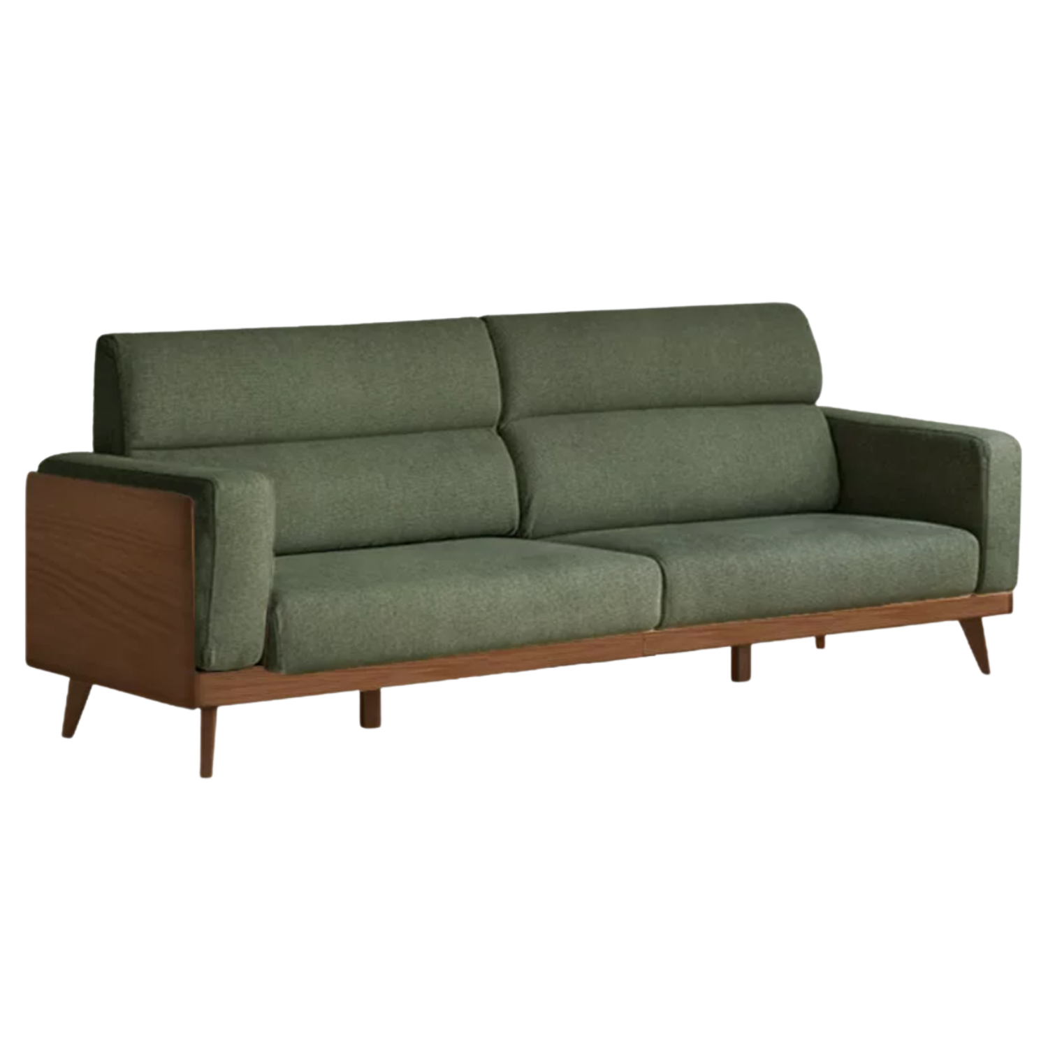Black Walnut, Oak, Ash Solid Wood fabric sofa high back