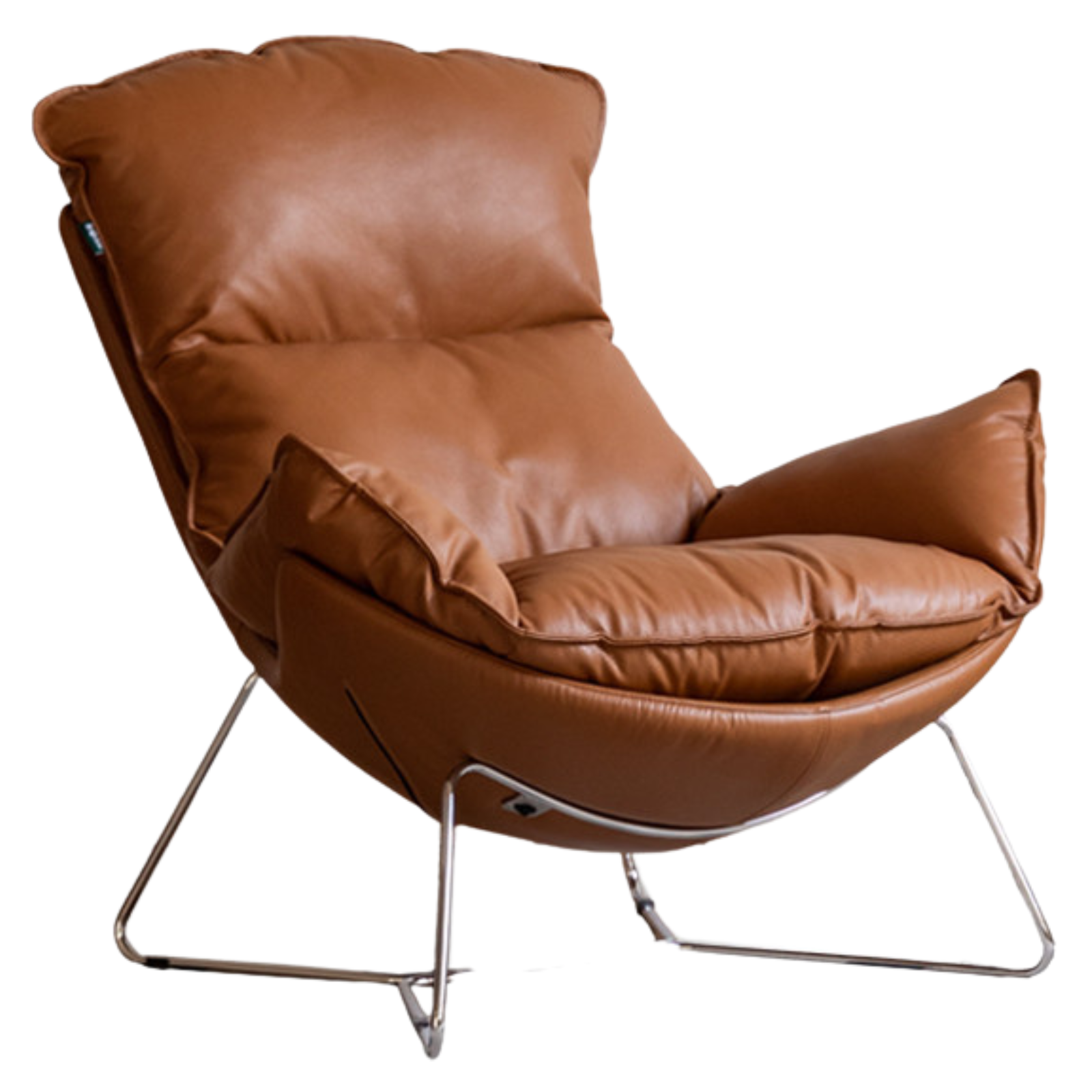 Leather modern simple snail armchair :