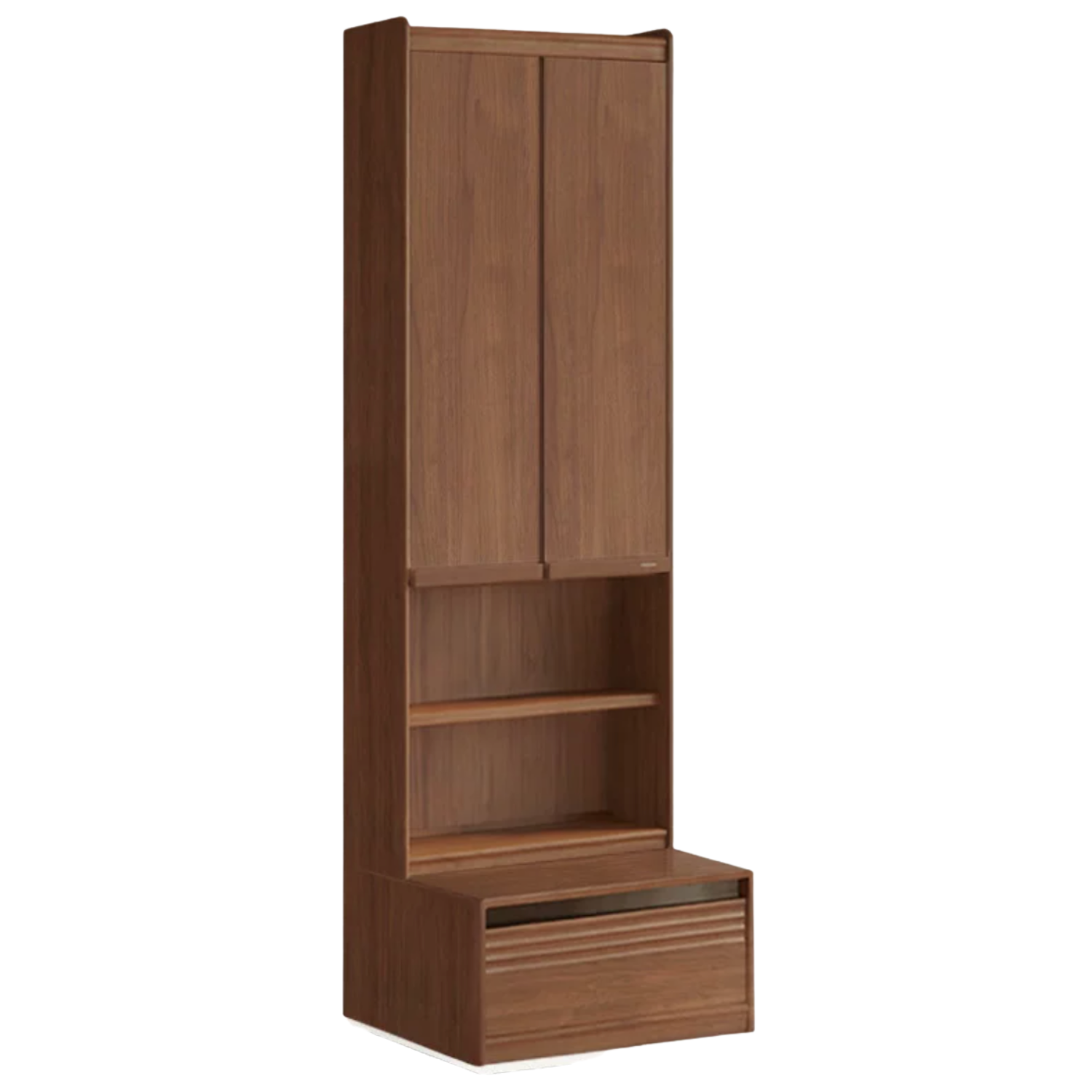 Black Walnut, Ash Solid Wood Combination Bookcase with Floor Display and Luxury Storage