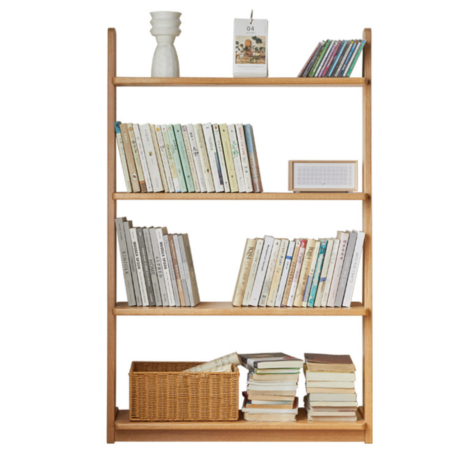 Oak solid wood bookshelf racks -
