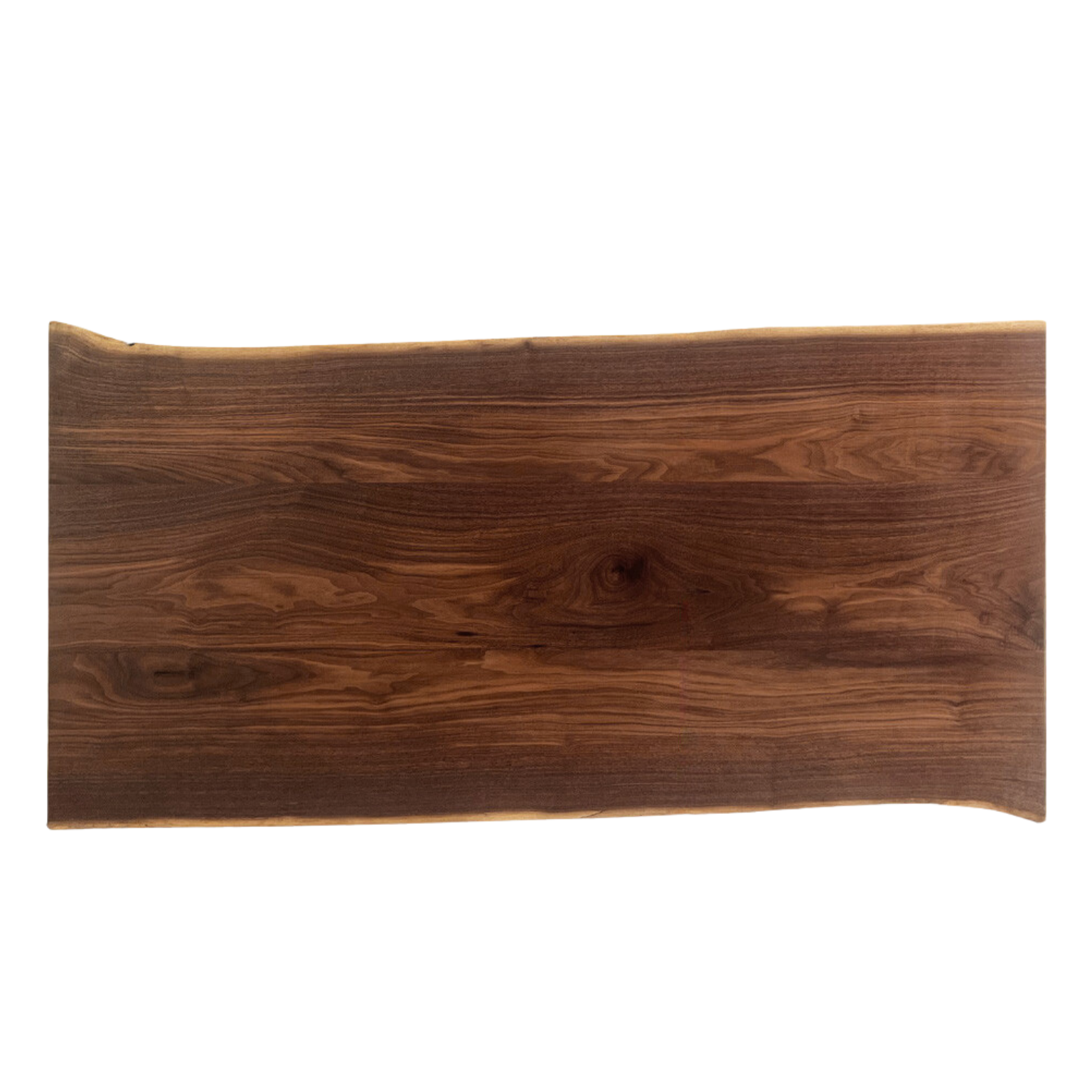 Black walnut solid wood natural edge large board dining table,