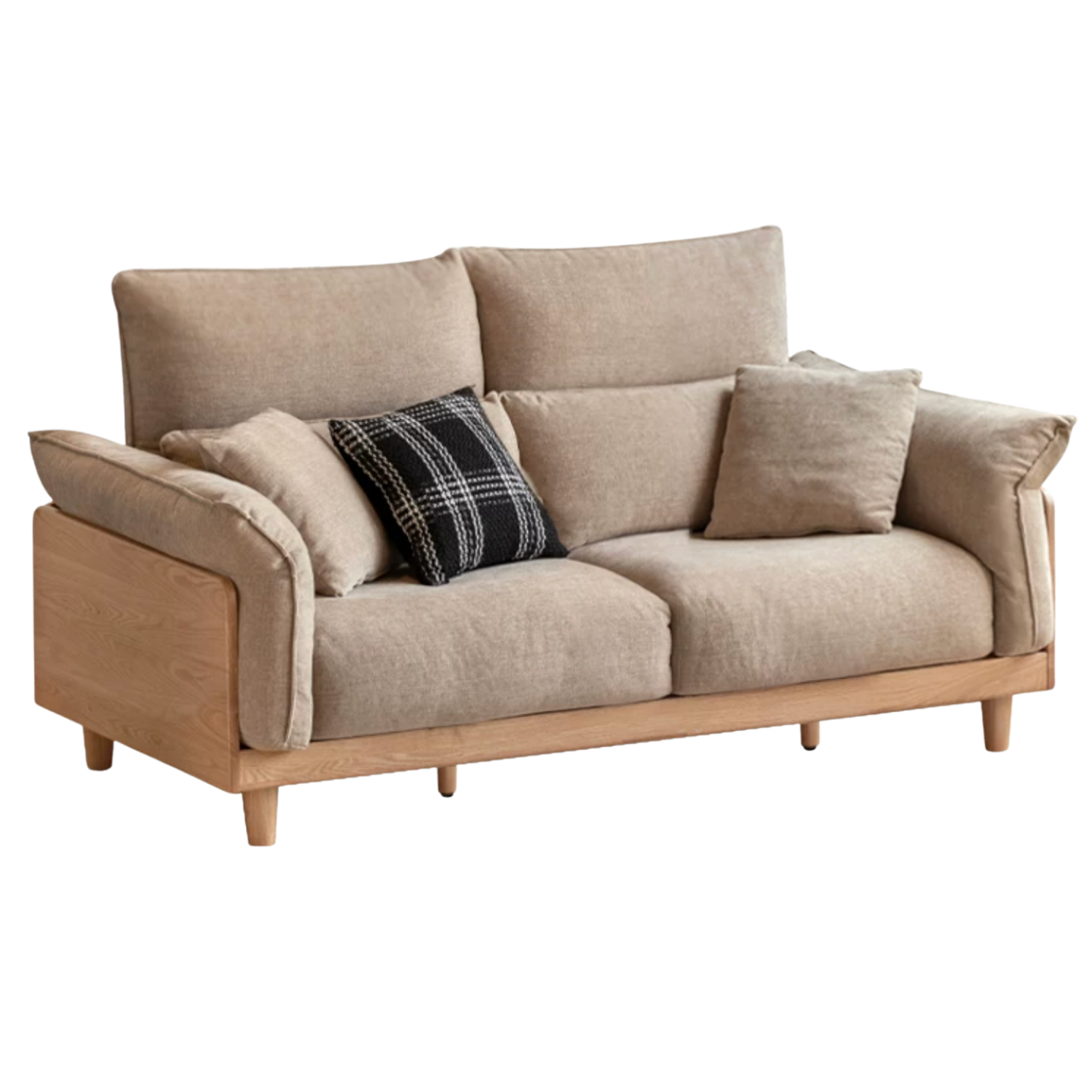 Oak, Ash Solid Wood high-back sofa