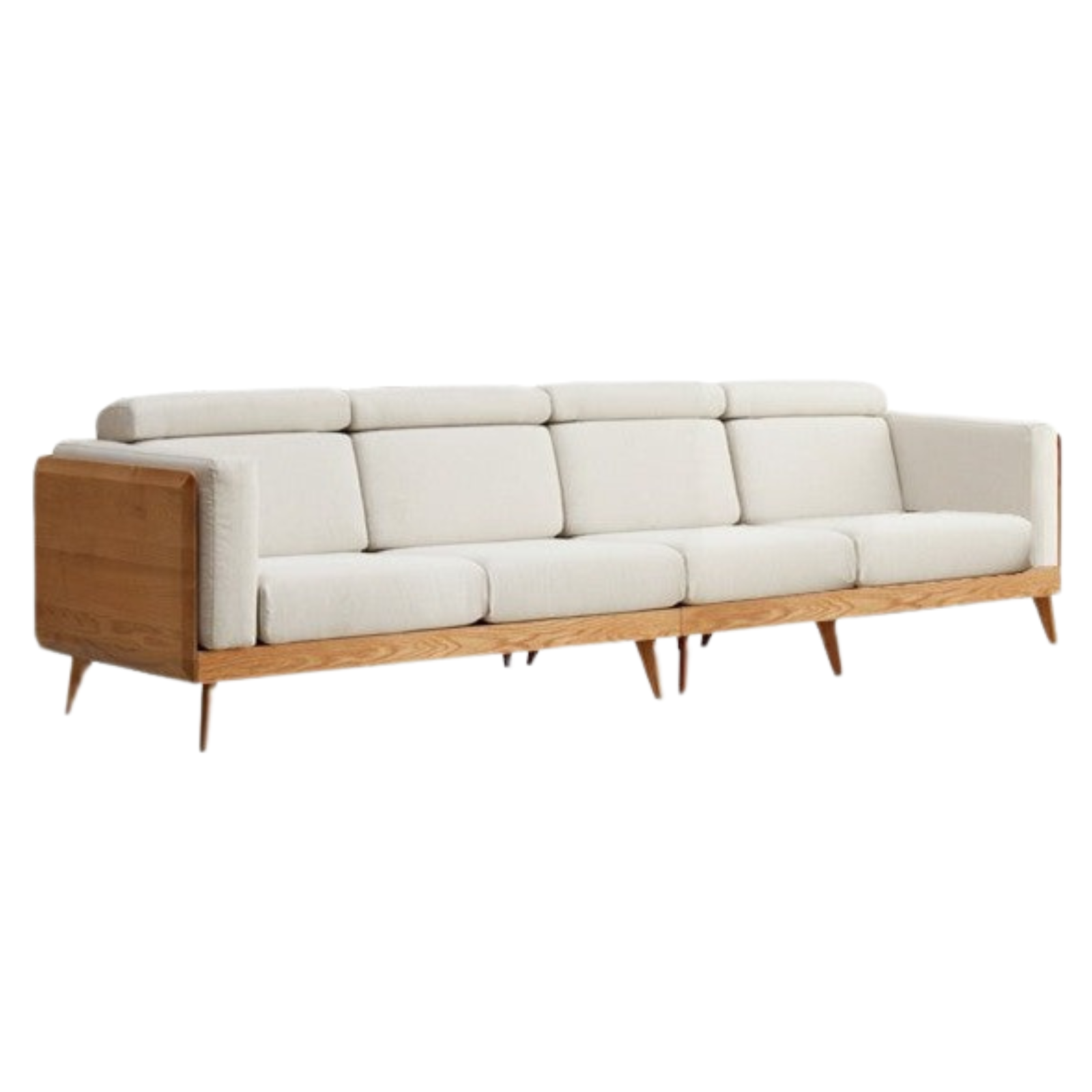 Oak solid wood modern Fabric sofa