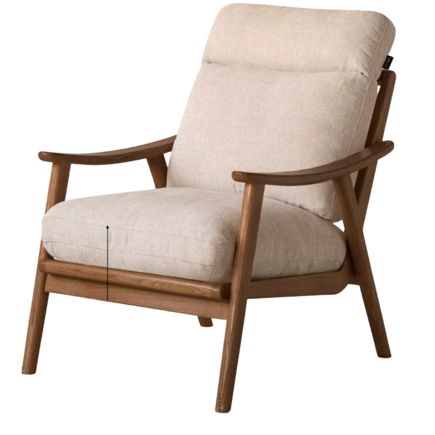 Black Walnut, Ash, Golden Pear Solid Wood Armchair