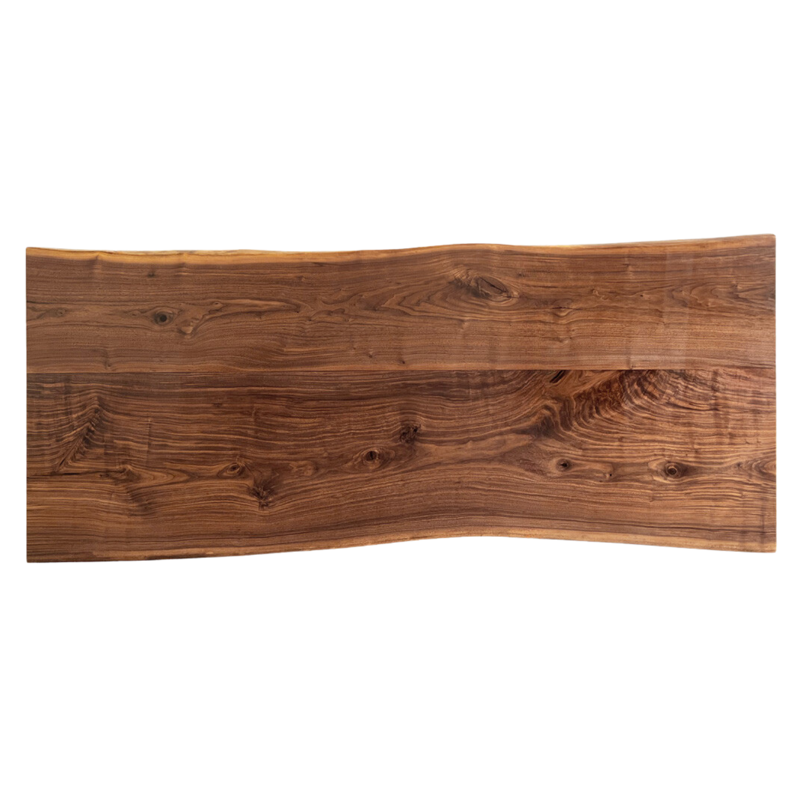 Black walnut solid wood natural edge large board dining table,