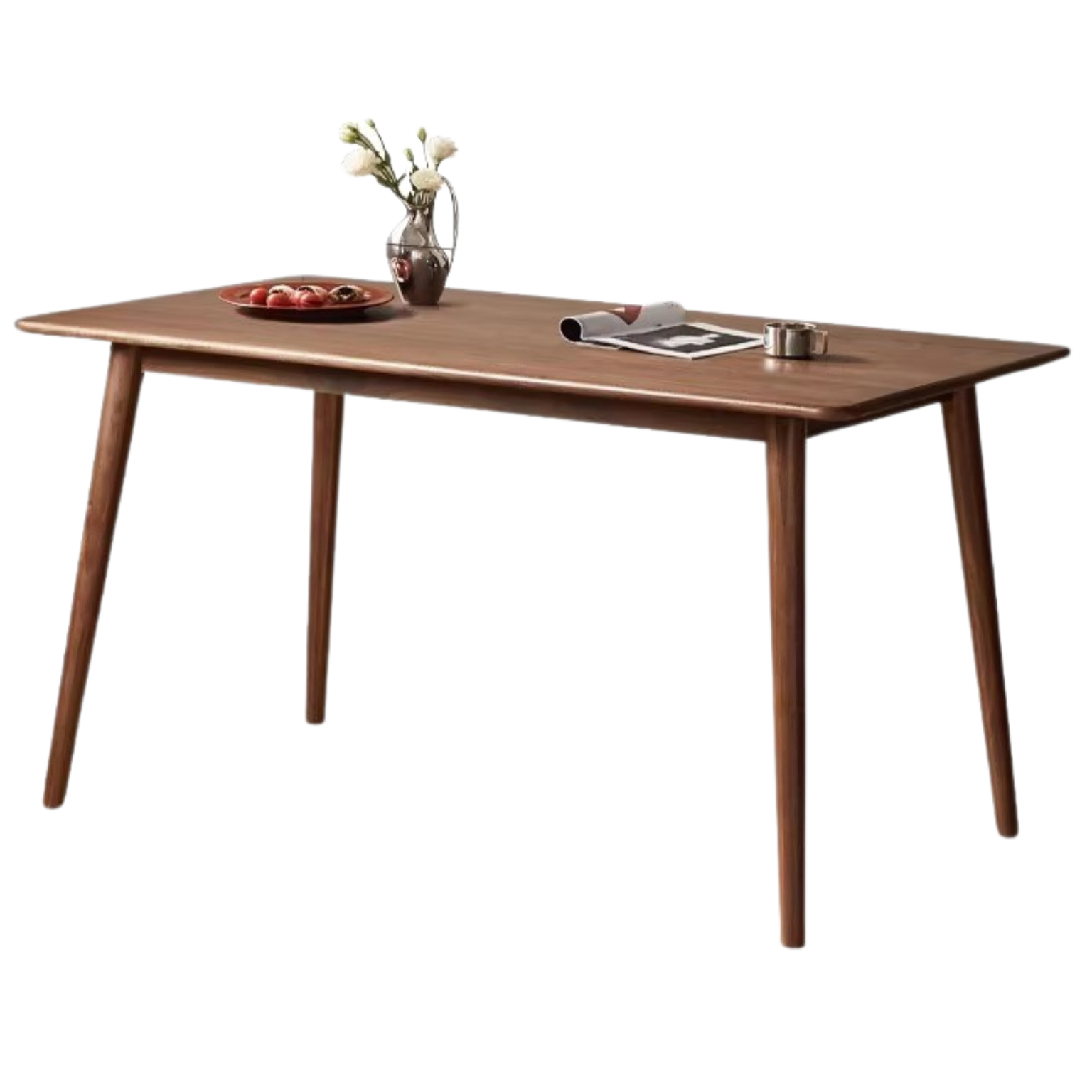 Black Walnut, Oak solid wood Walnut color dining table,