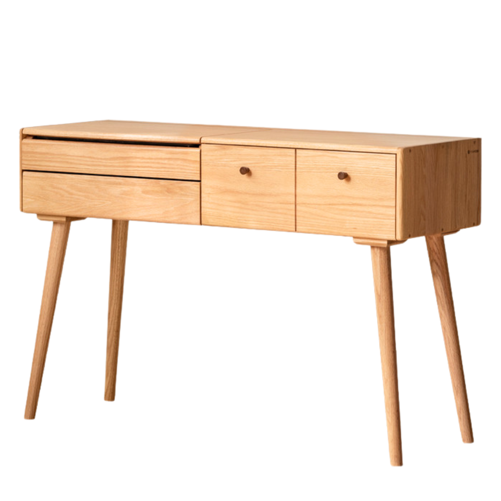 Oak Solid Wood  Flip Cover Dressing Table )