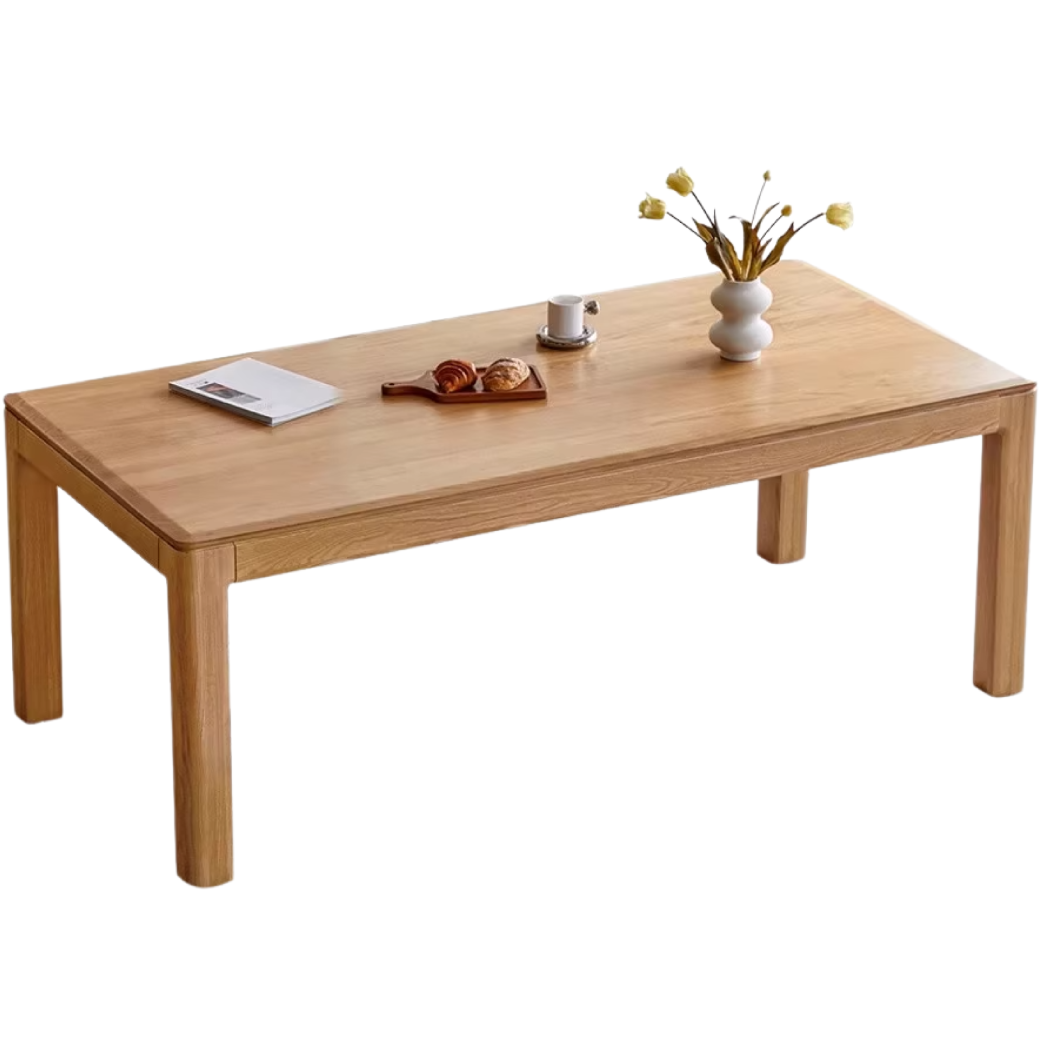 Oak, Ash Solid Wood Long Dining Table