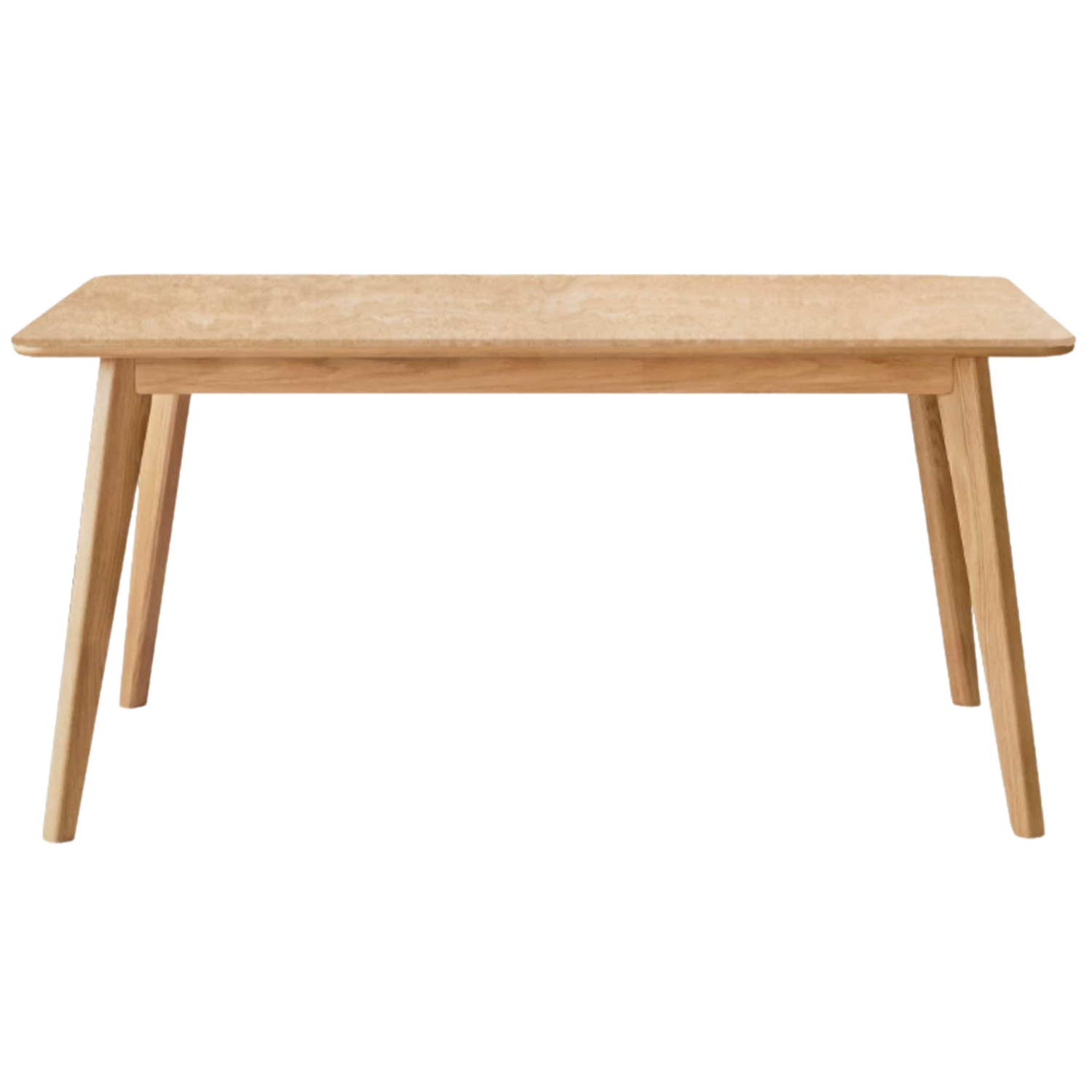 Ash, Oak Solid Wood Modern Rock Plate Dining Table