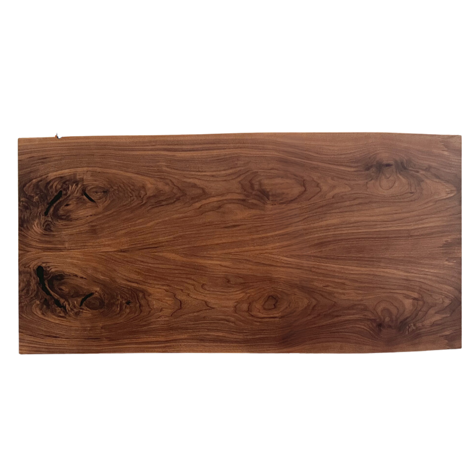 Black walnut solid wood natural edge large board dining table,