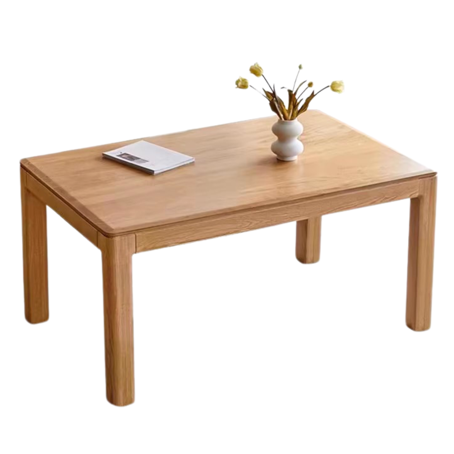 Ash solid wood long dining table,