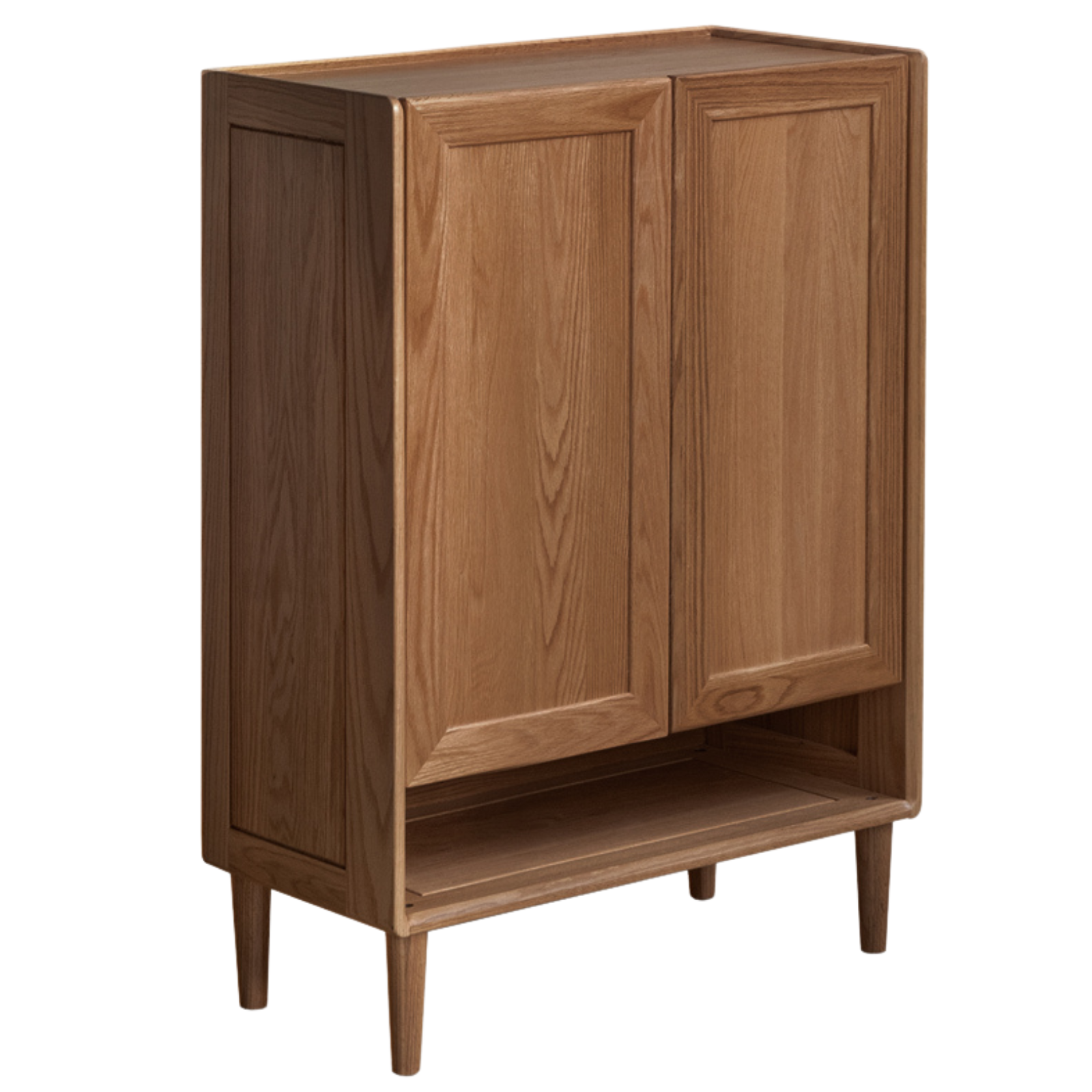 Oak Solid wood shoe cabinet, shoe changing: