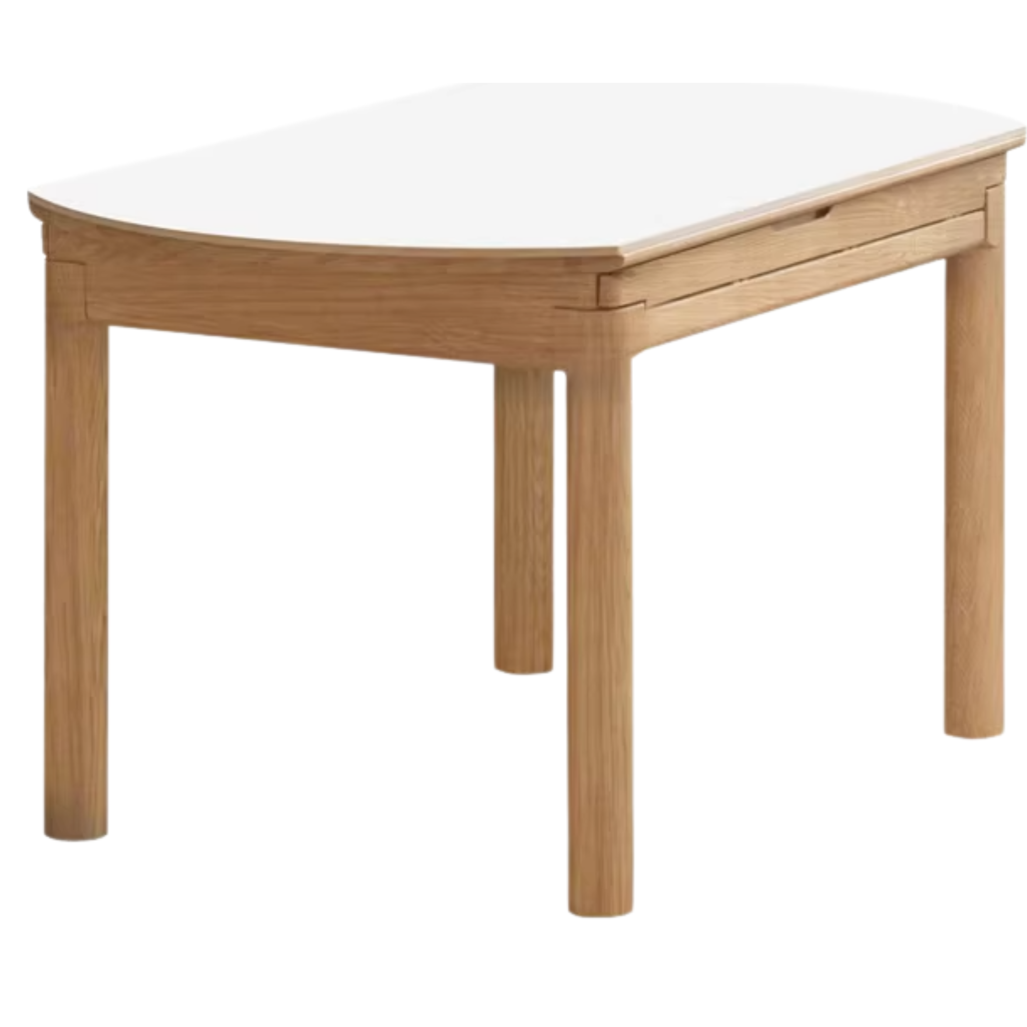 Solid Ruberwood, Oak, Ash Solid Wood Retractable Rock Plate Dining Table