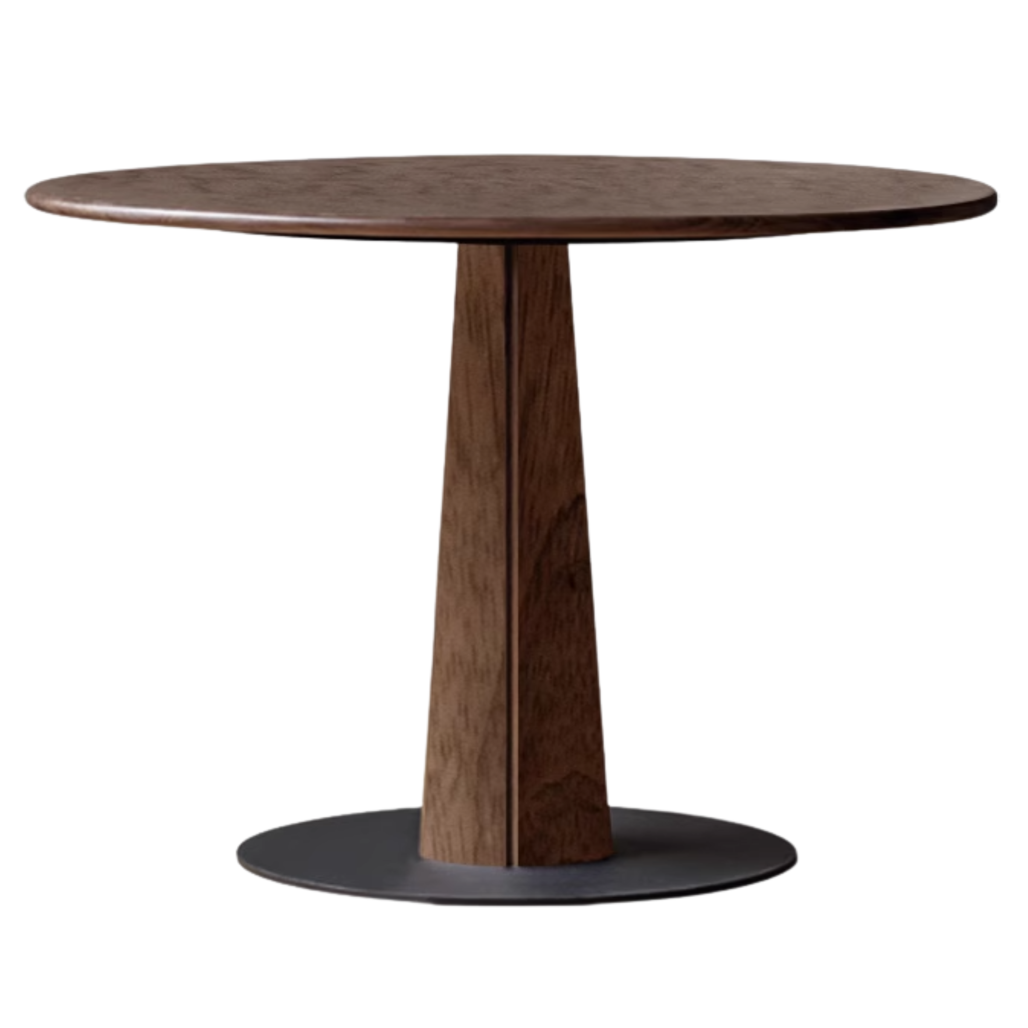 Sandalwood, Black Walnut Solid Wood Round Dining Table
