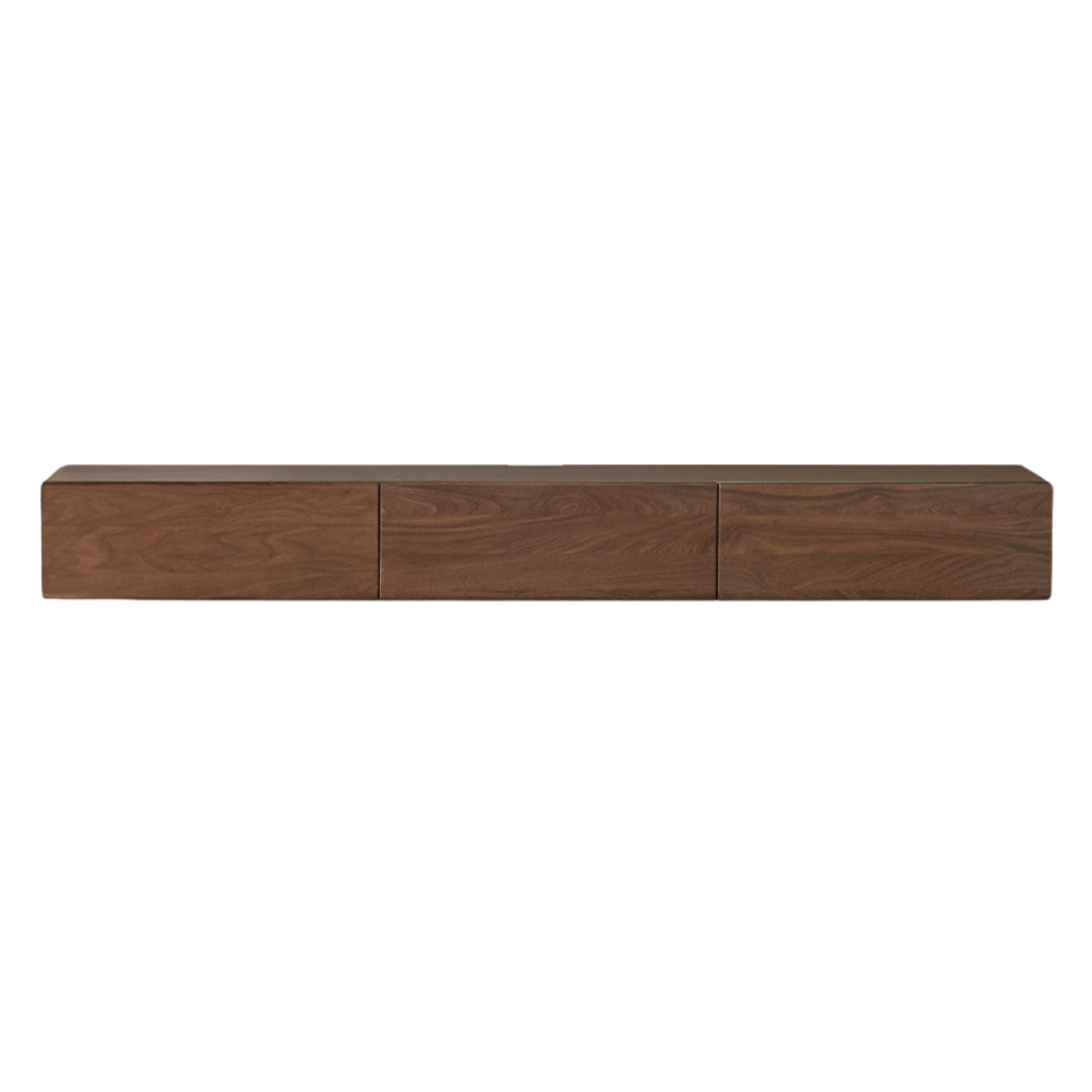 Black walnut solid wood wall-mounted suspended TV cabinet: