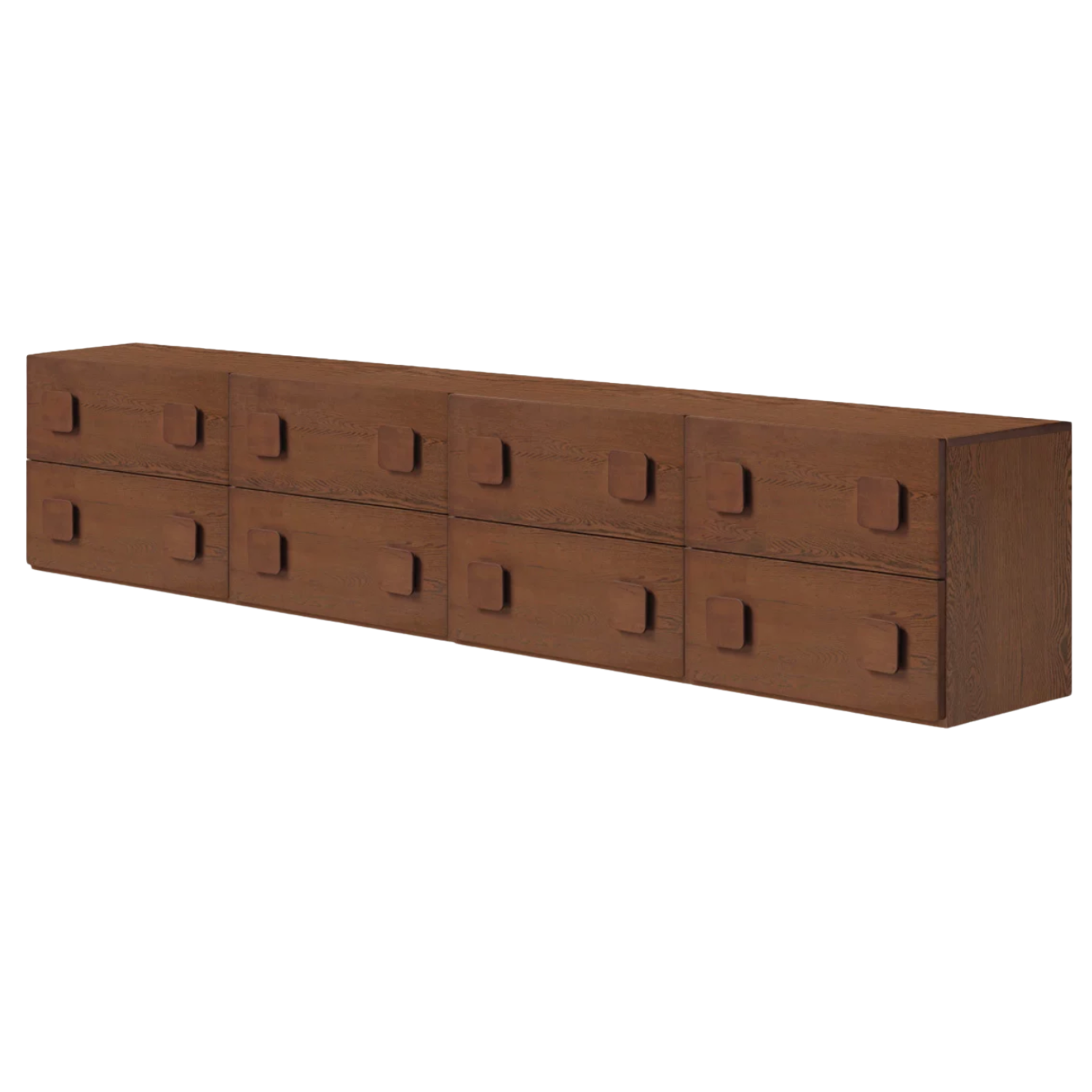 Poplar, Black Walnut, Ash, Cherry, Oak, Birch Solid Wood Retro Module Combination TV Cabinet.
