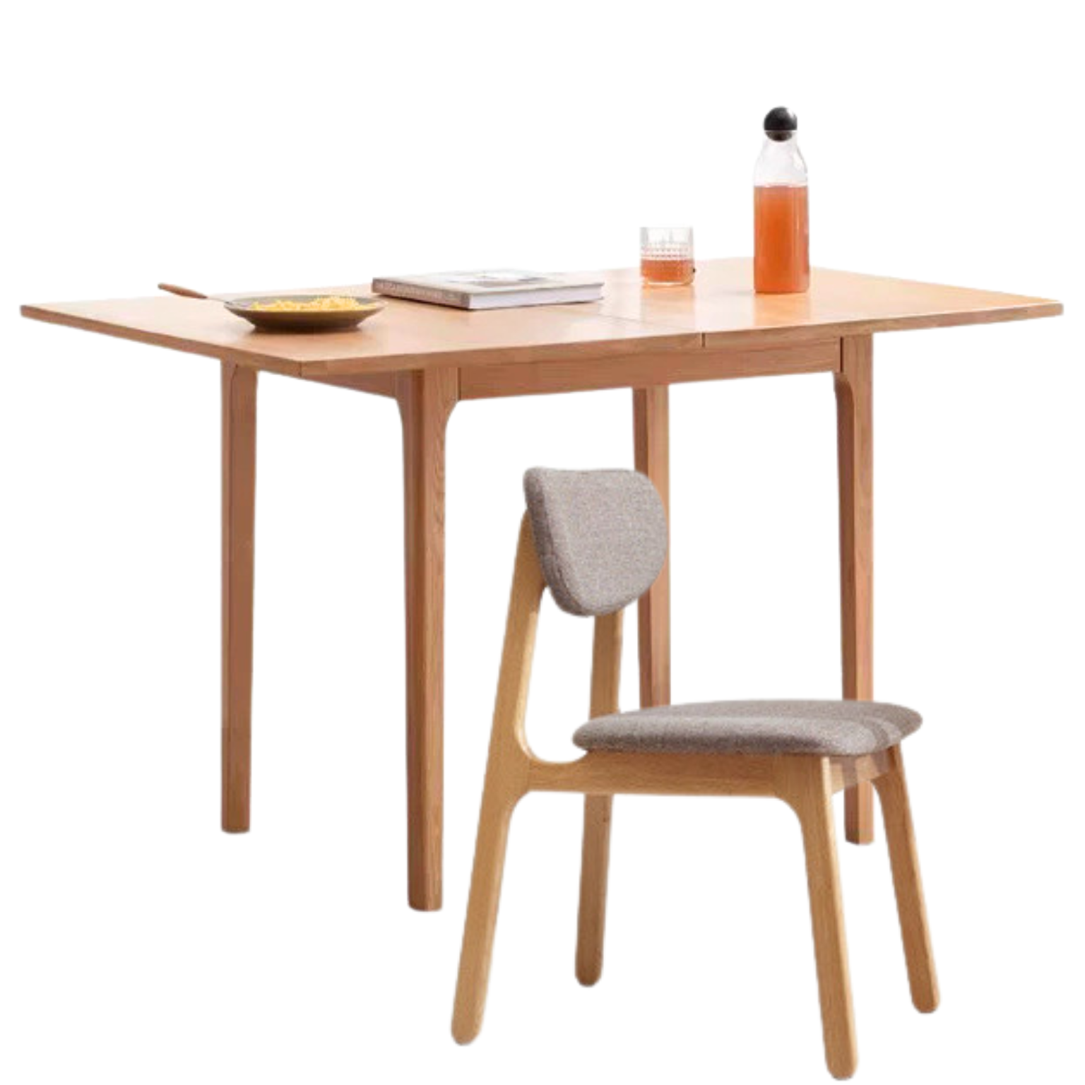 Oak Solid Wood Folding  Small Dining Table