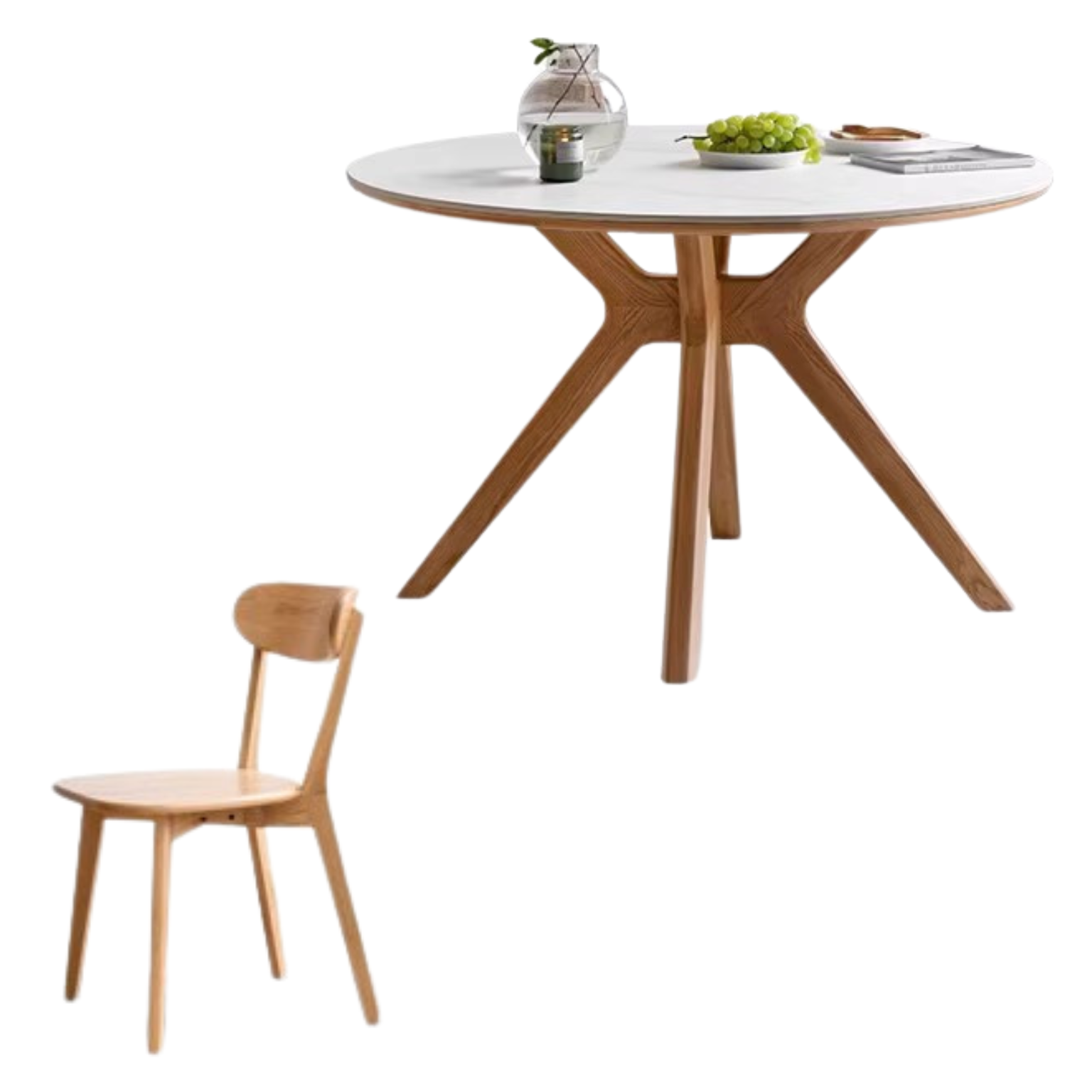 Oak Solid Wood Round dining Table