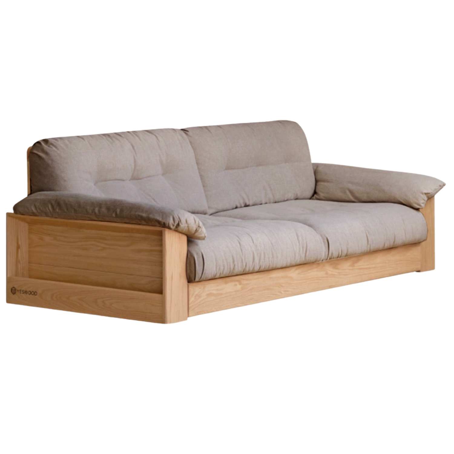 Oak Solid Wood Floor Storage Sofa Modern.