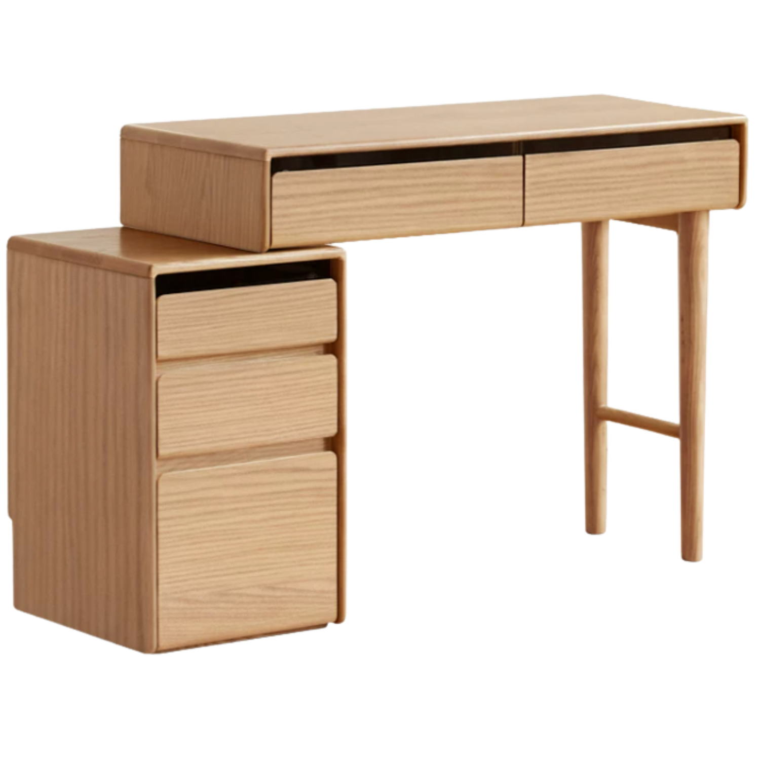 Ash, Oak Solid Wood Modern Retractable Vanity Table