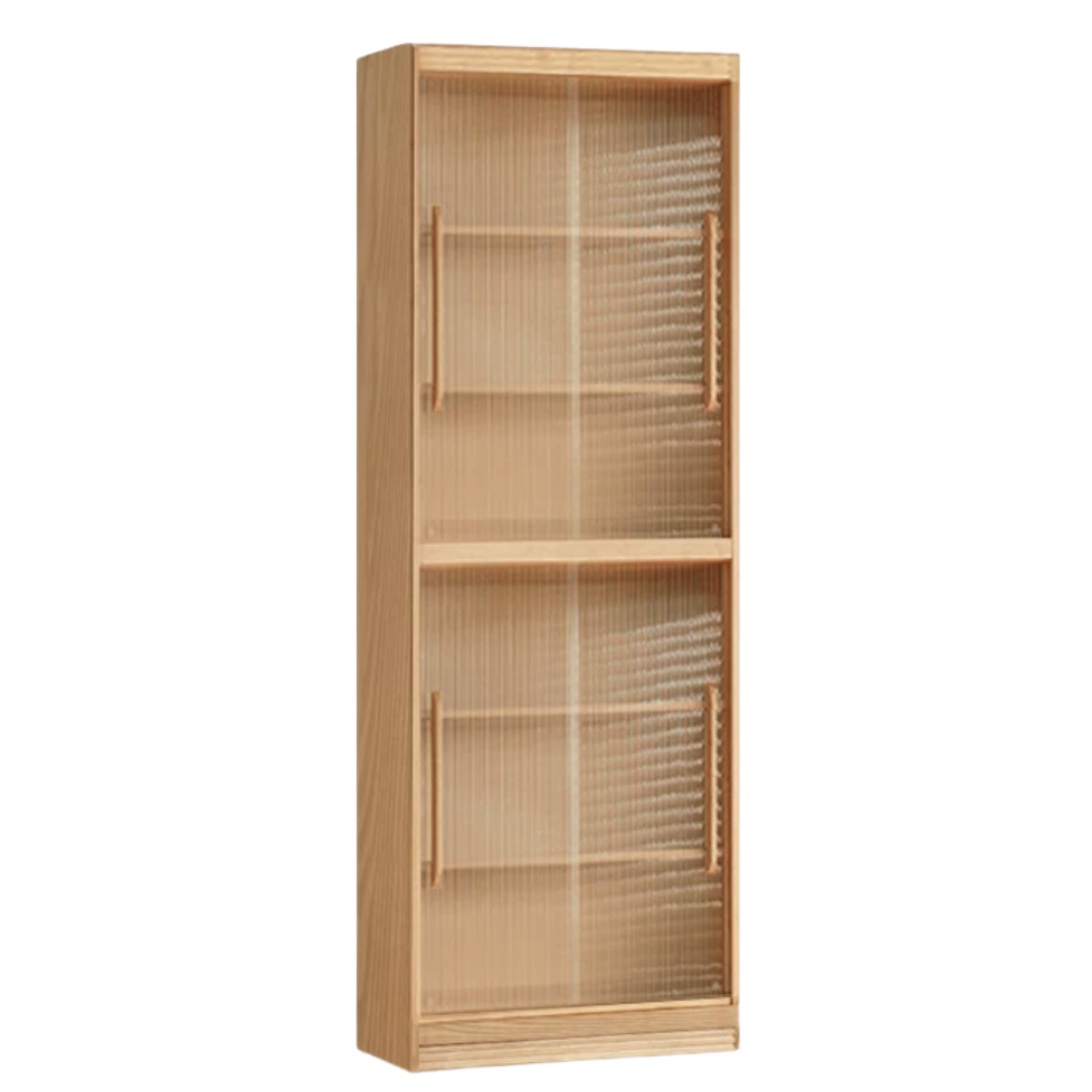 Ash Solid Wood Wall-Mounted Bookcase with Integrated Study Shelf