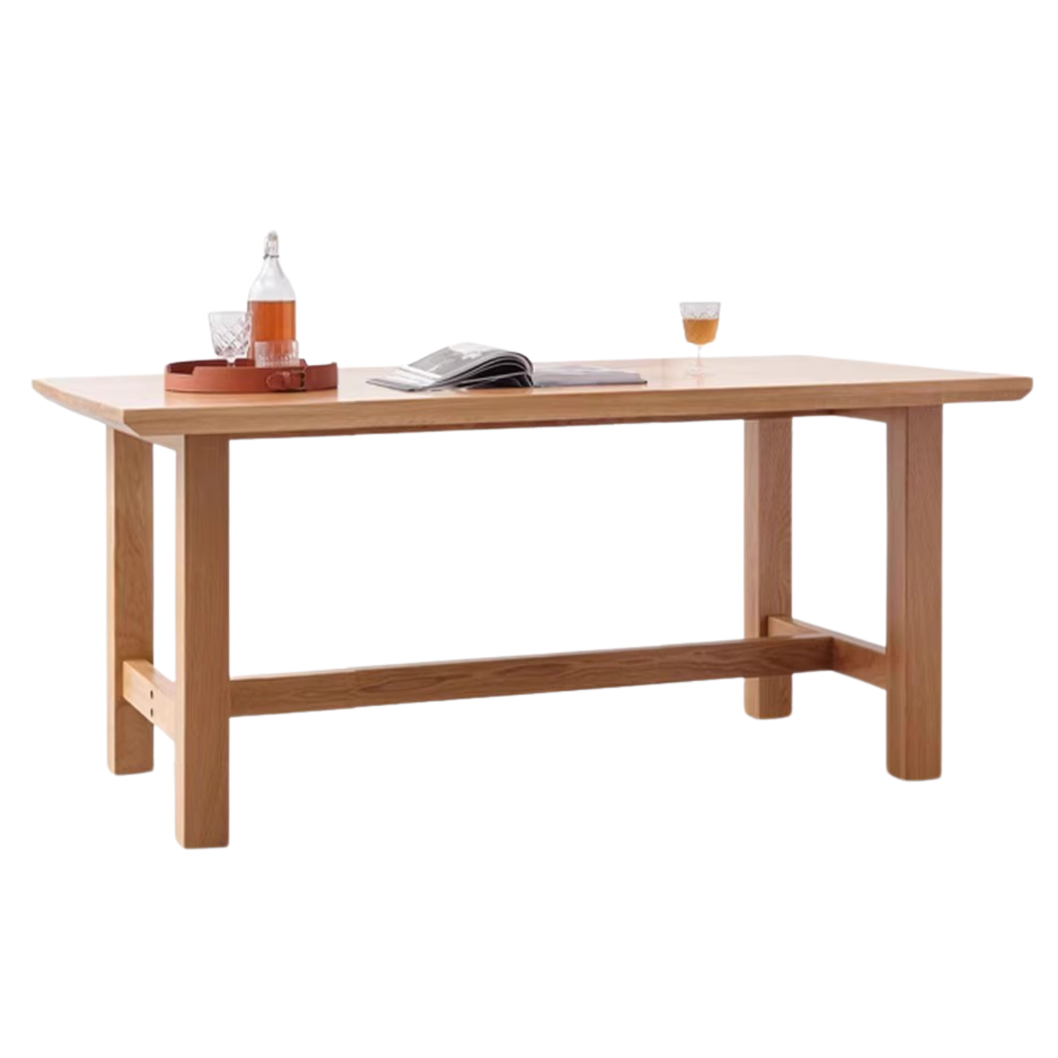 Oak, Ash, Cherry wood dining table rustic style,